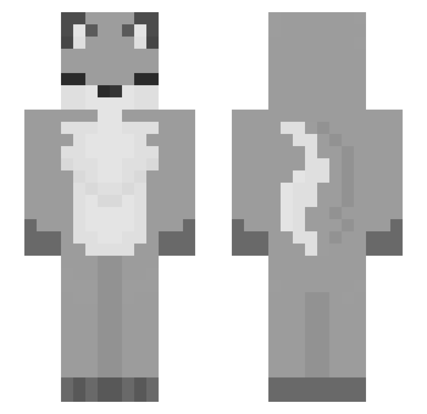 kb6070 Minecraft skin, front and back view