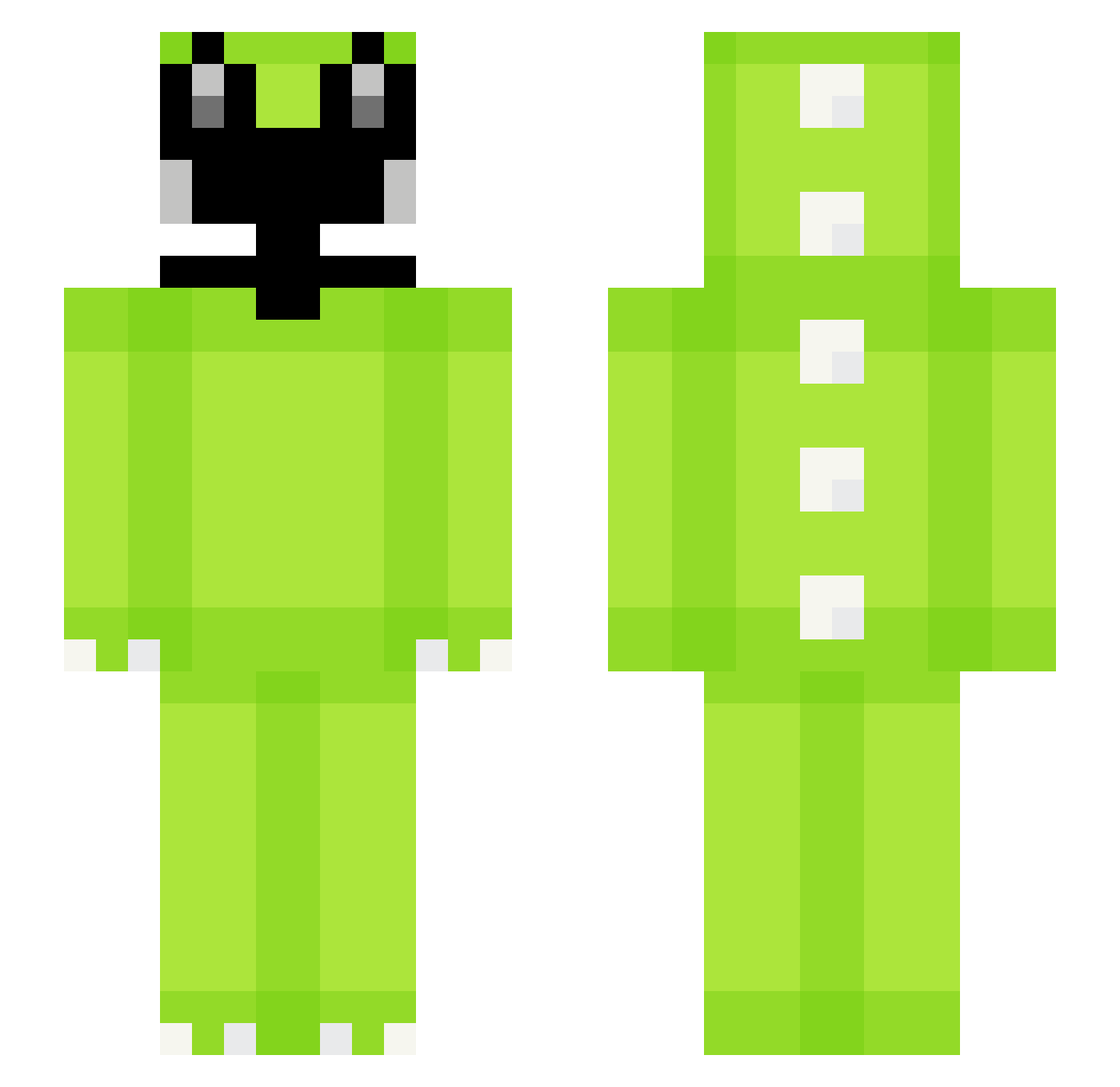 Rockydabest Minecraft skin, front and back view