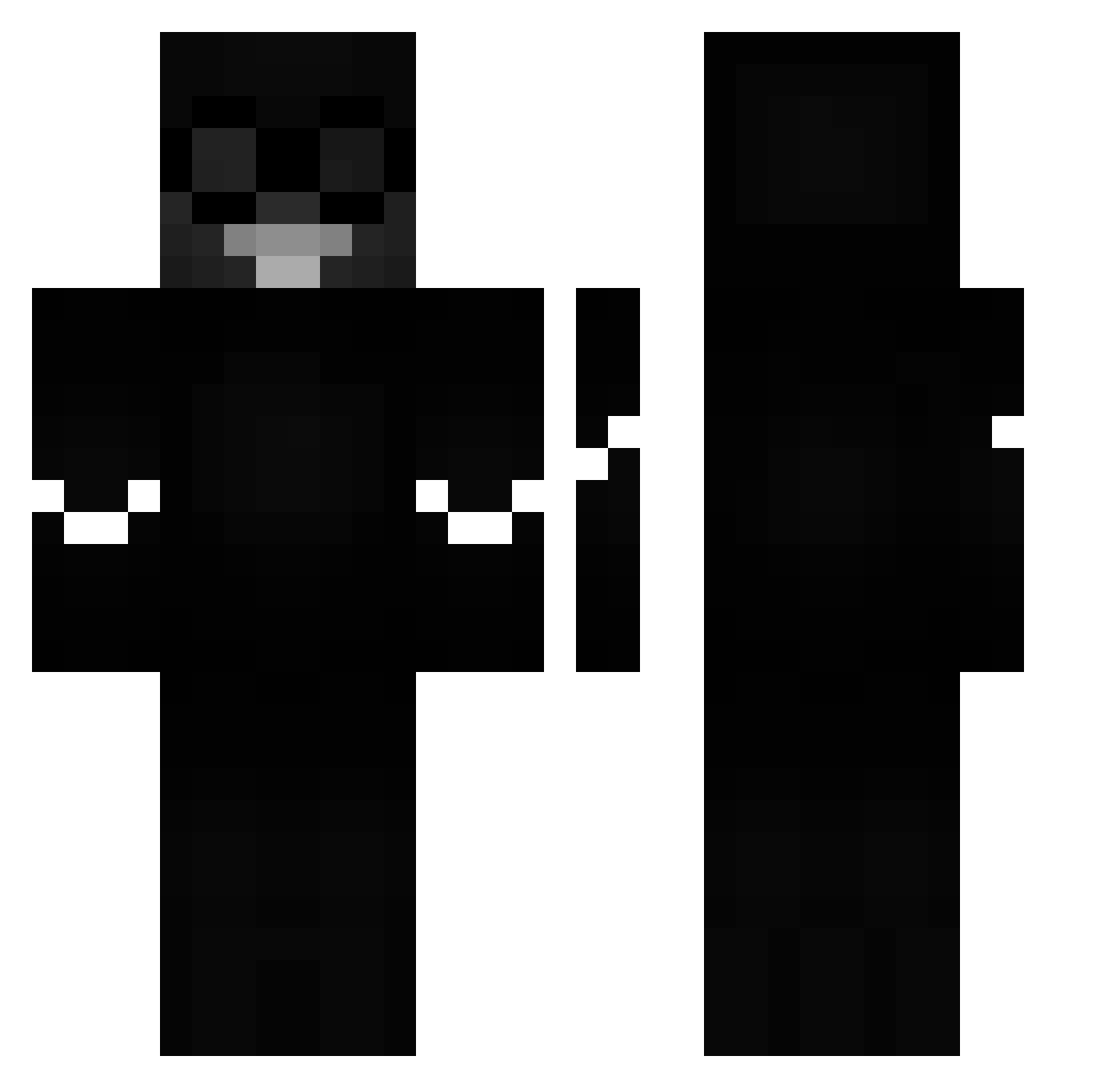 qPrivat Minecraft skin, front and back view