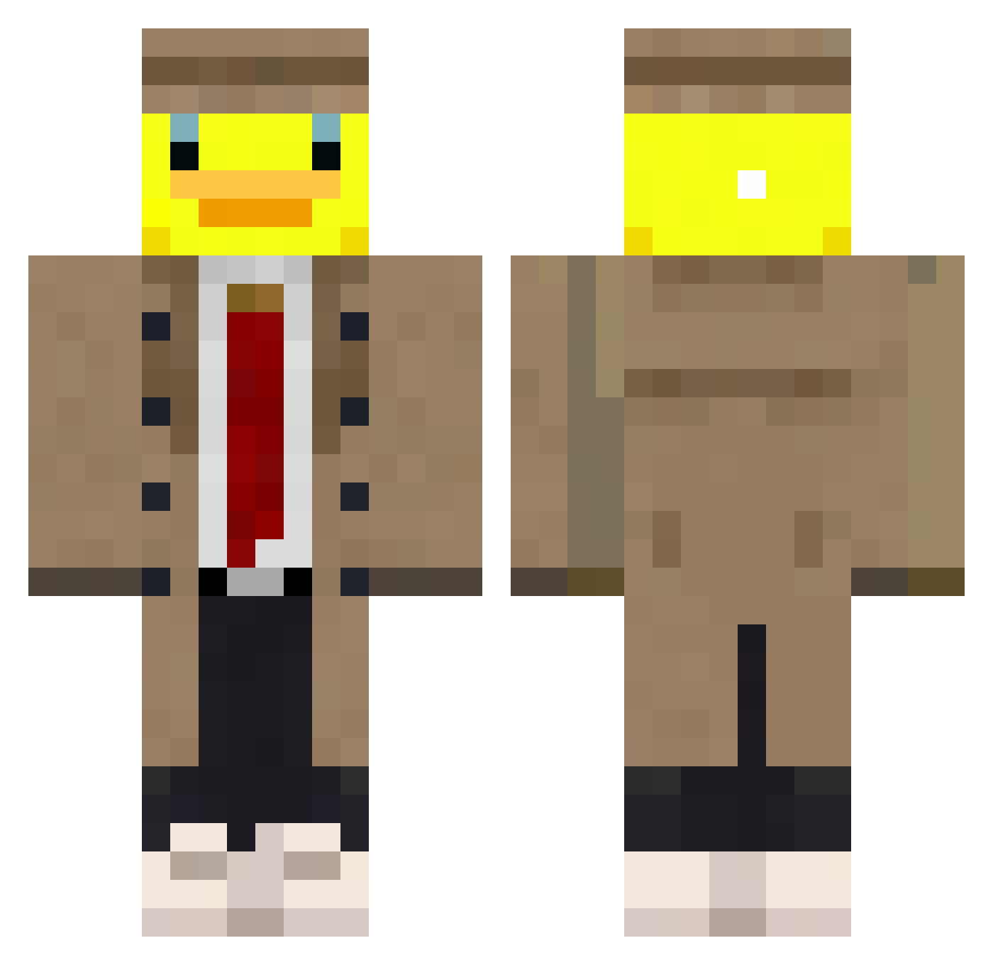 Smiley_gp Minecraft skin, front and back view