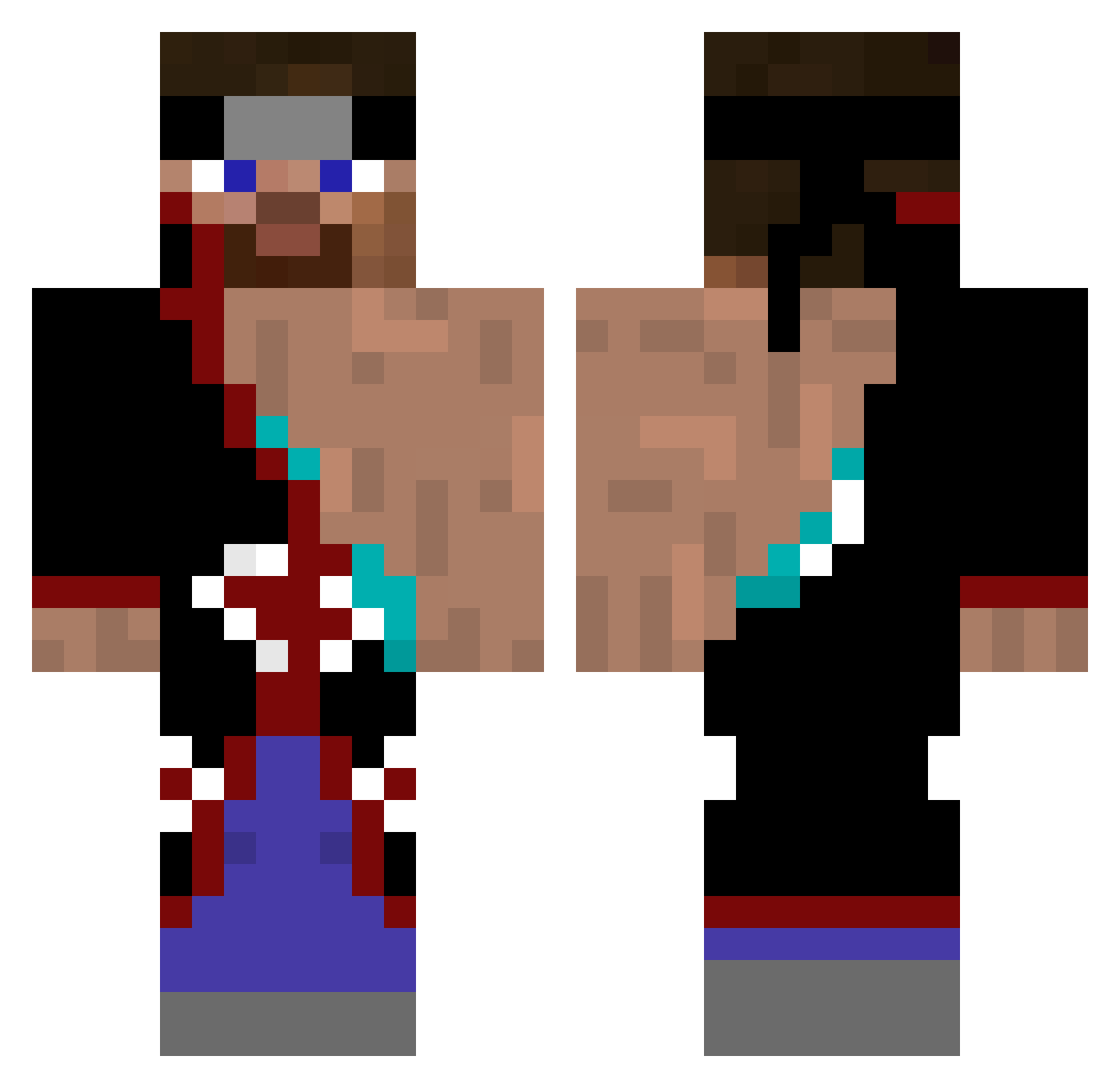 voidAero_ Minecraft skin, front and back view