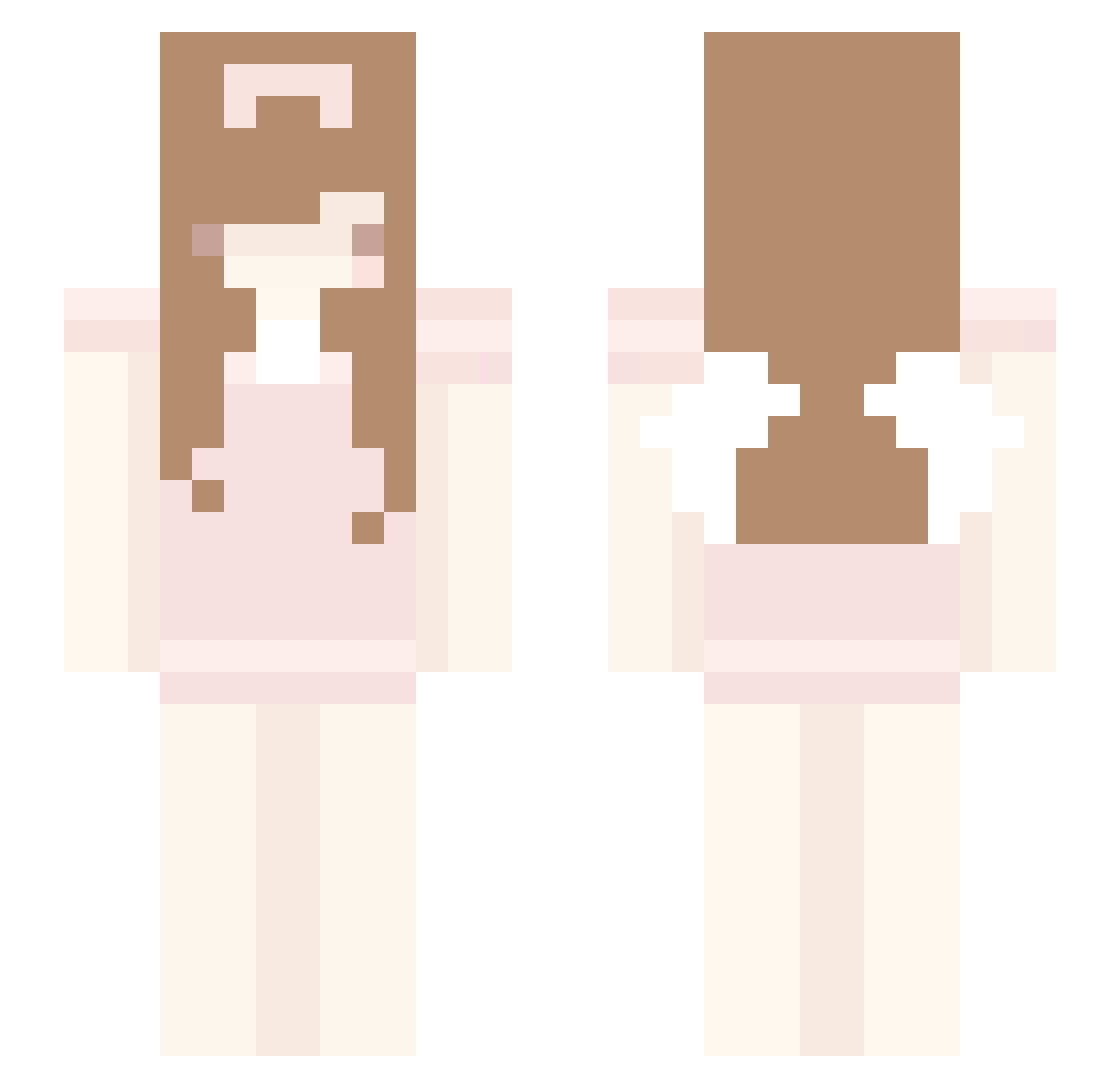 jellifying Minecraft skin, front and back view