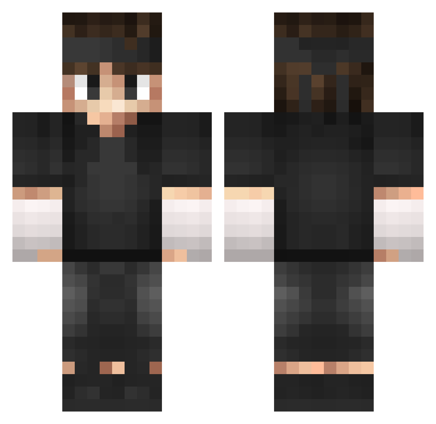Japayxx Minecraft skin, front and back view