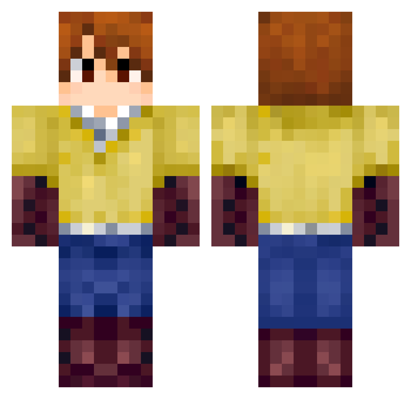 SHIJIUQ Minecraft skin, front and back view