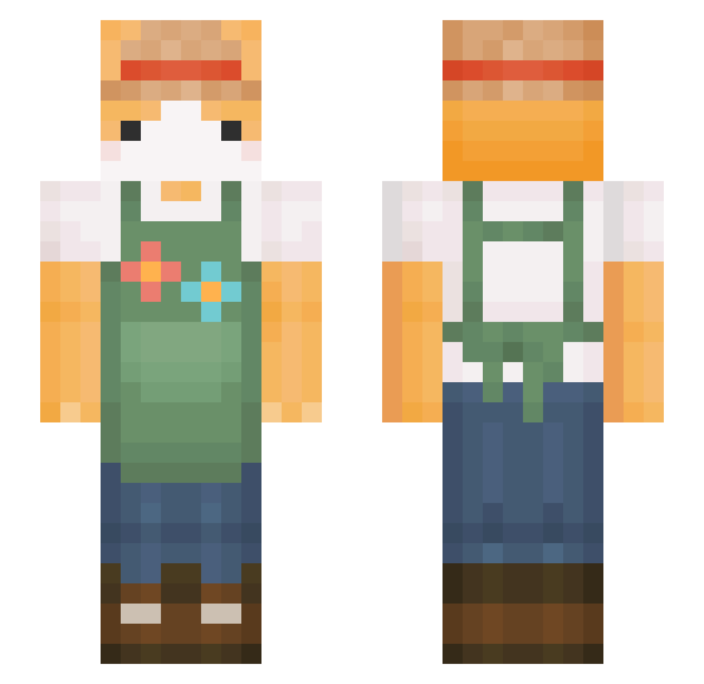 HorangLee Minecraft skin, front and back view