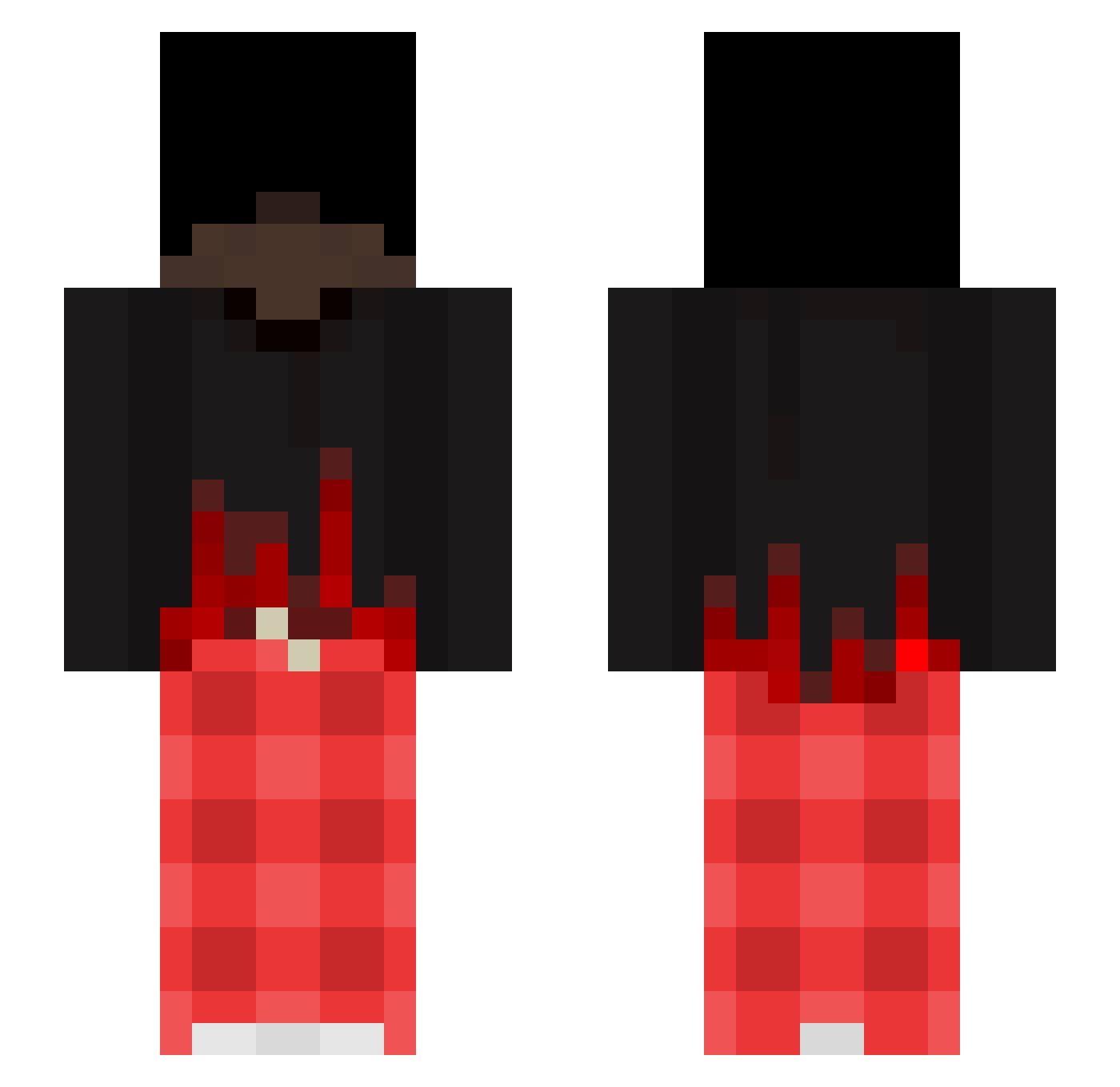Kesheh Minecraft skin, front and back view