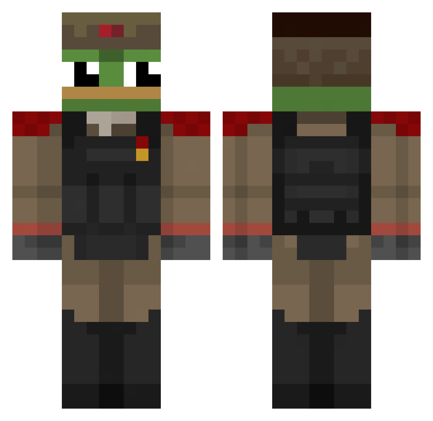 Xawciu0211 Minecraft skin, front and back view