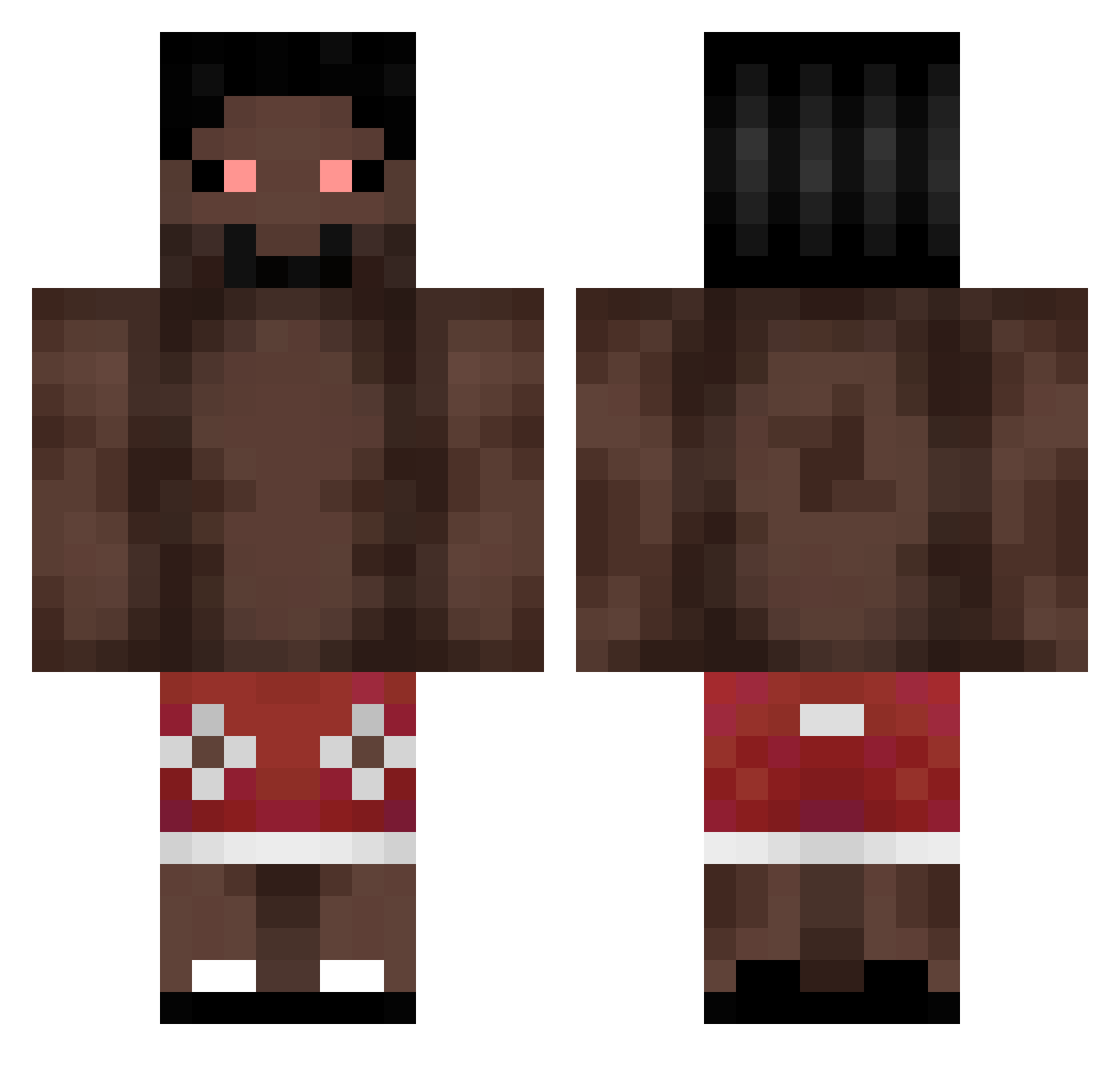 Jba_hp Minecraft skin, front and back view