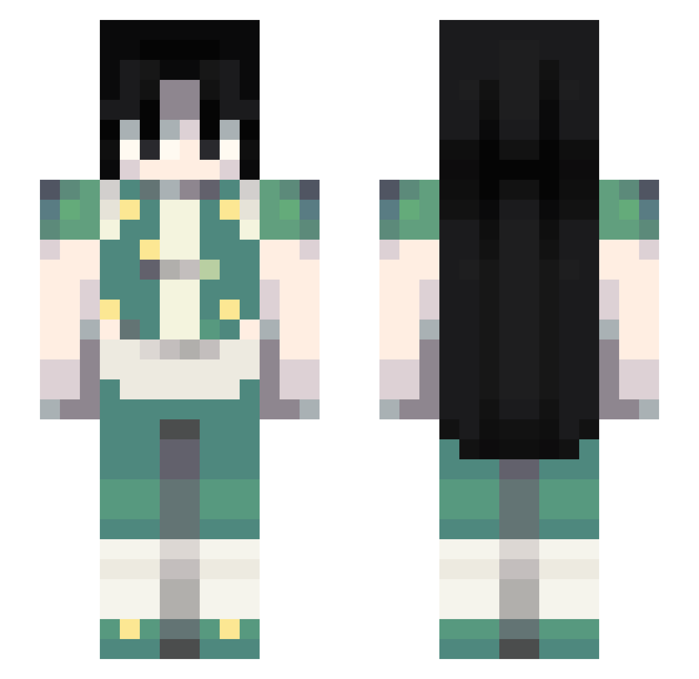 kkatz Minecraft skin, front and back view