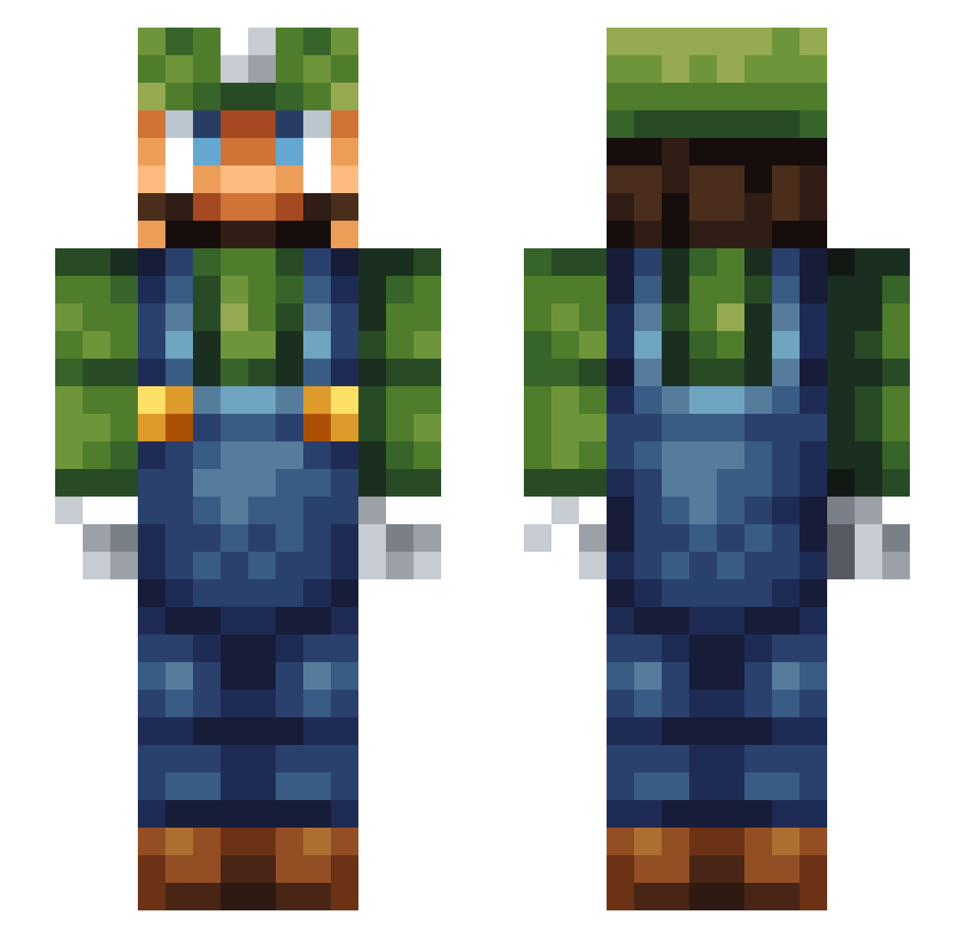 foxthunder526 Minecraft skin, front and back view