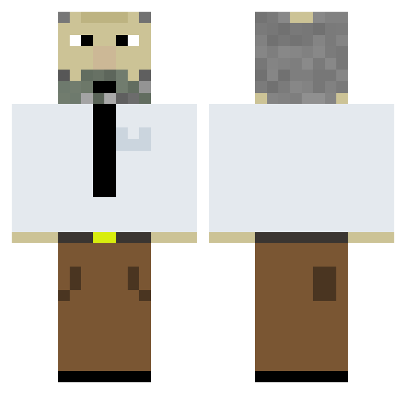 800M84571X Minecraft skin, front and back view