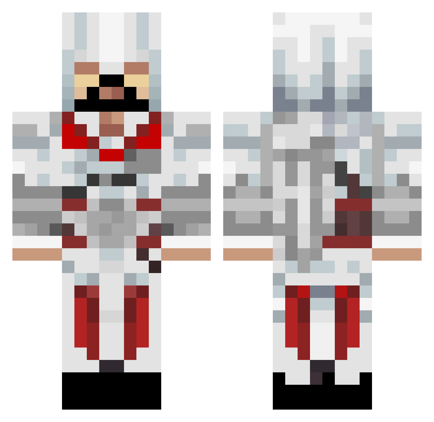 Assassins_065 Minecraft skin, front and back view