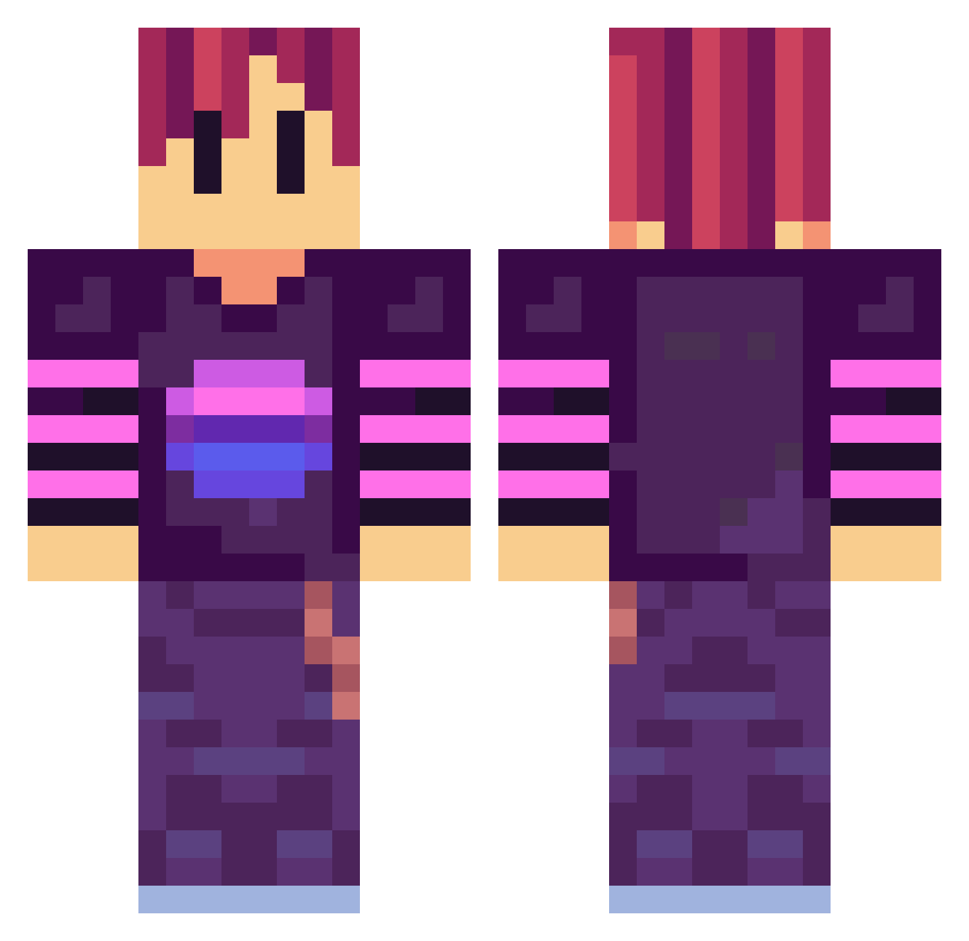 EchoLokation2763 Minecraft skin, front and back view