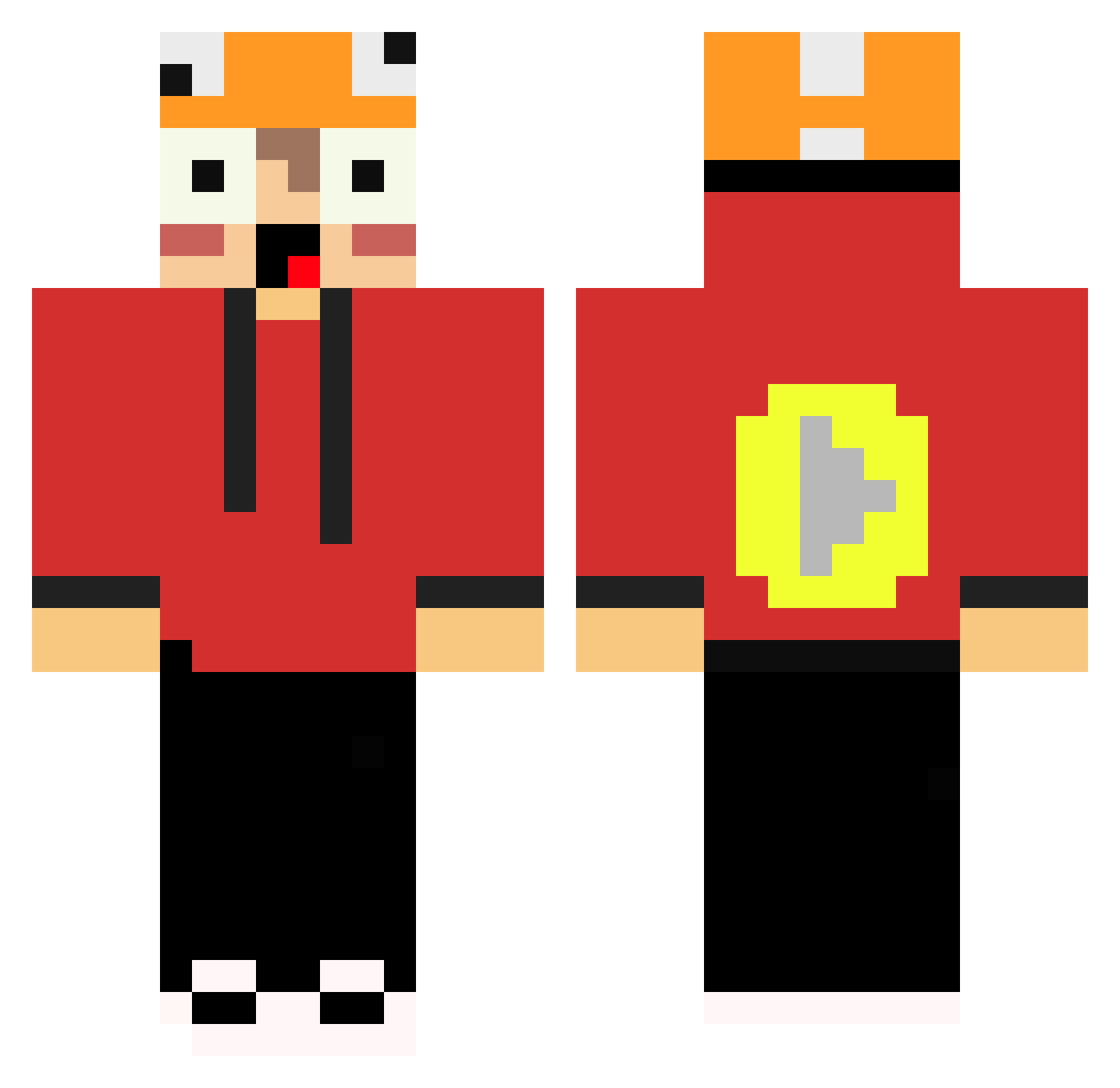 Patrikis_VN Minecraft skin, front and back view