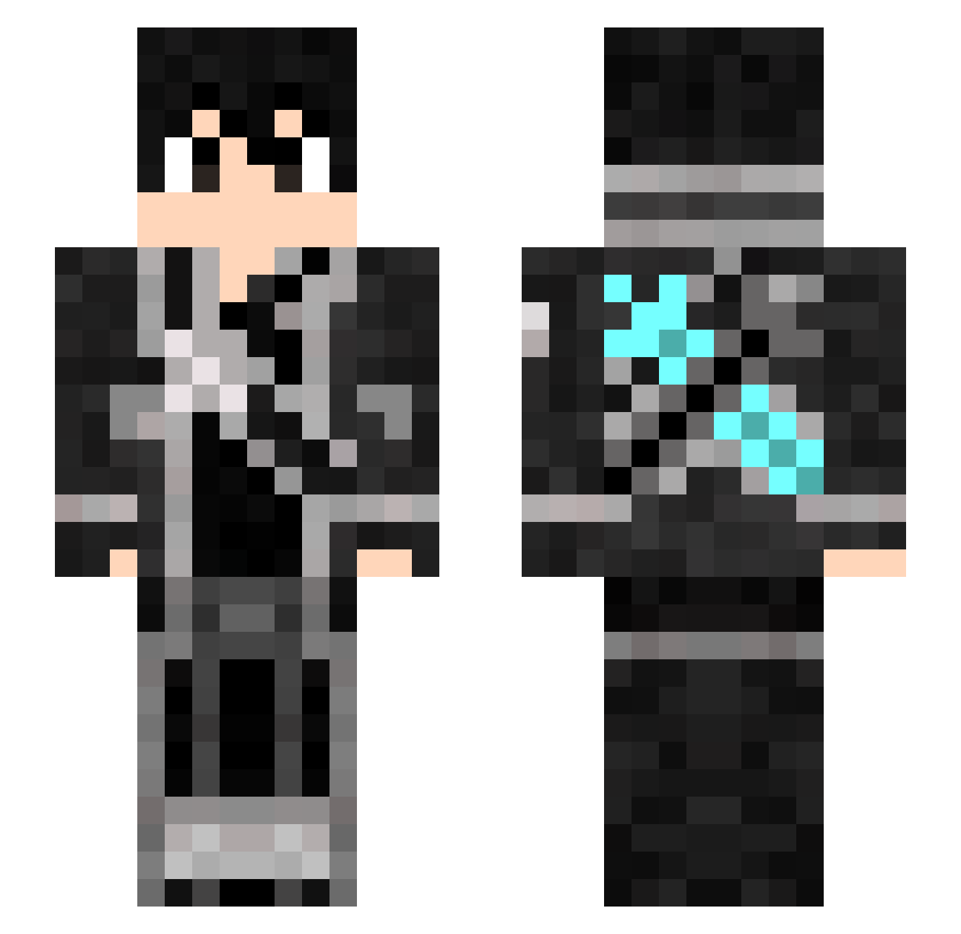 romeo94 Minecraft skin, front and back view