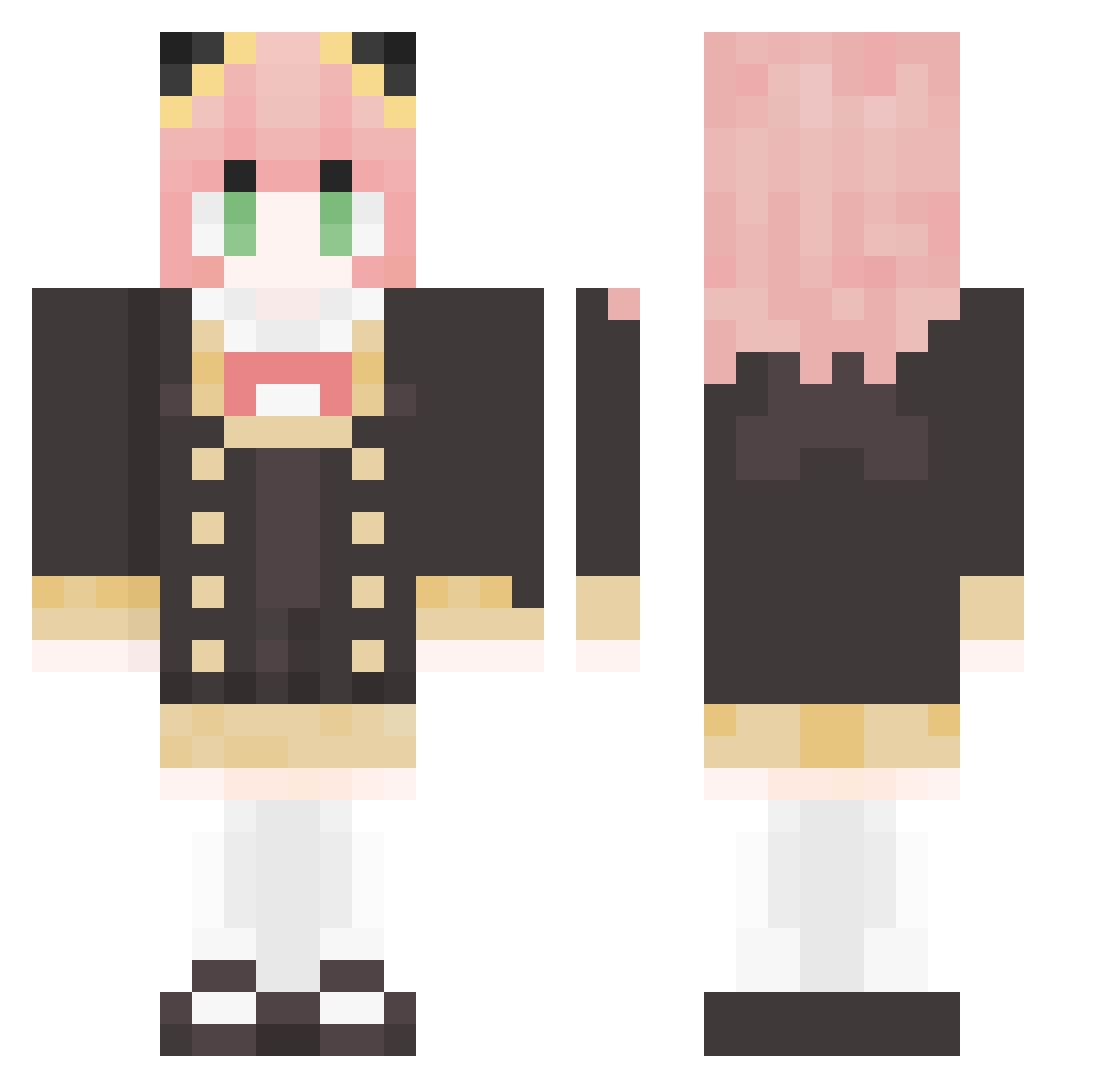 catcat12 Minecraft skin, front and back view