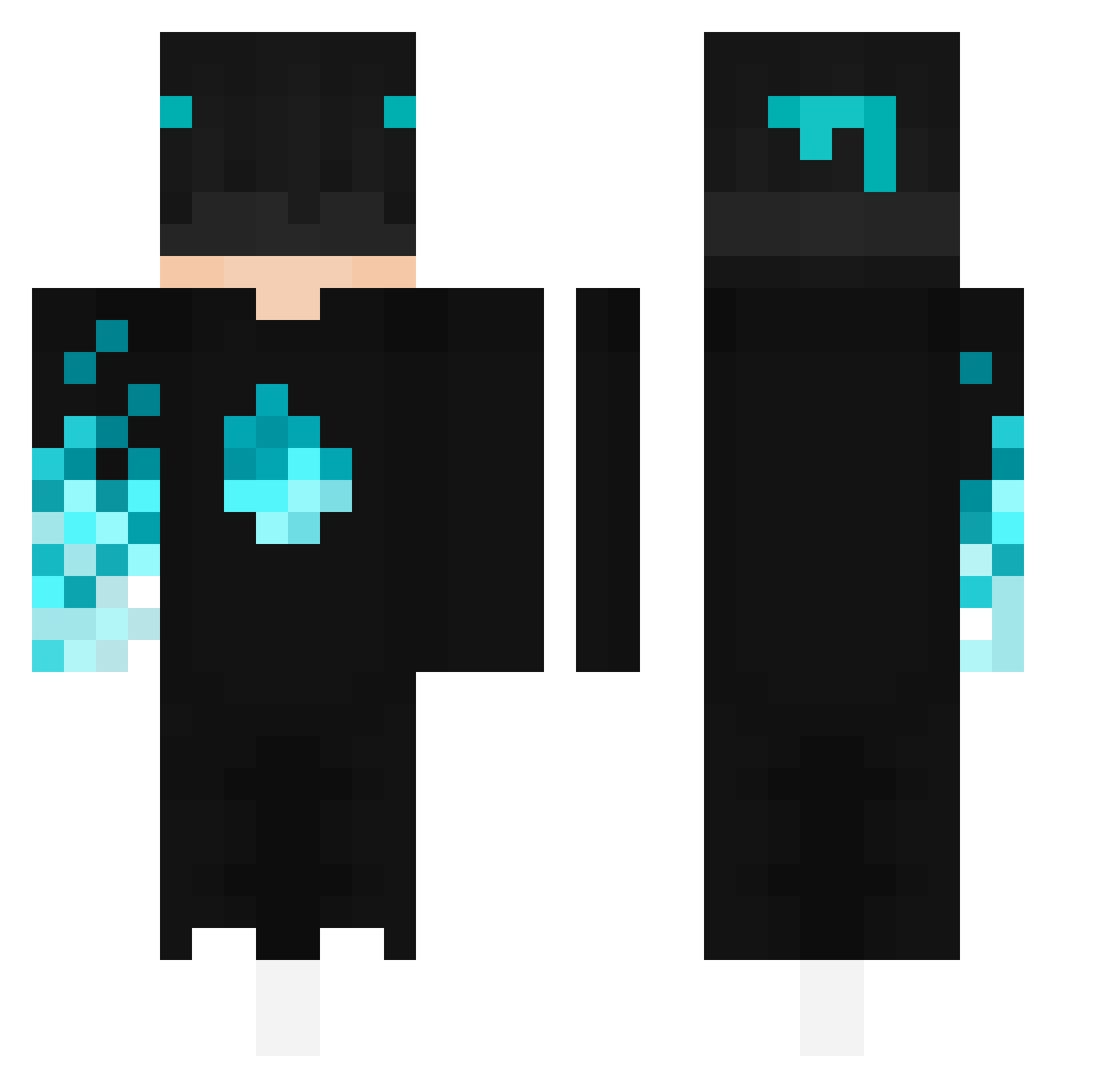 playaaron Minecraft skin, front and back view