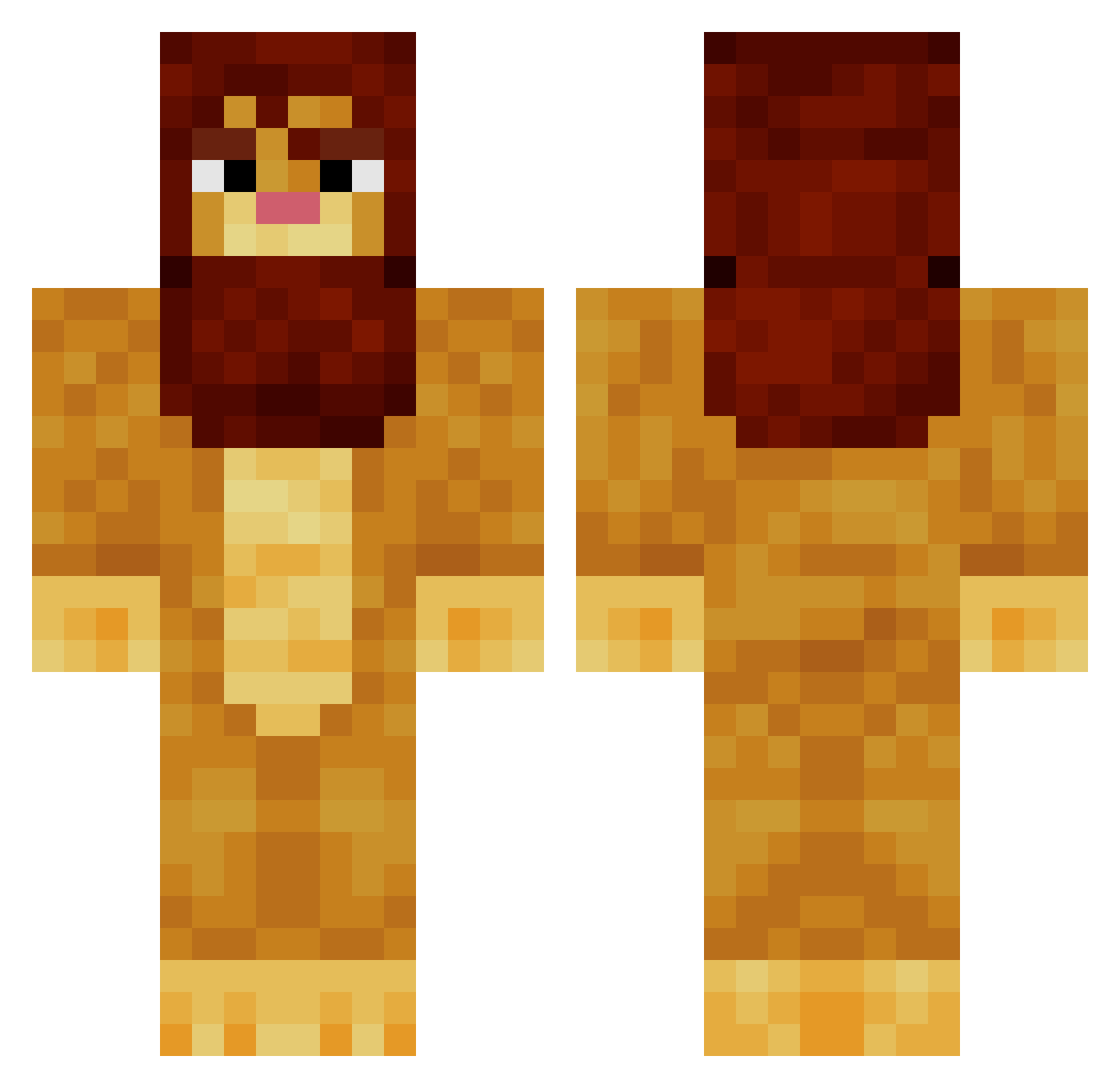 SimbaYt69 Minecraft skin, front and back view