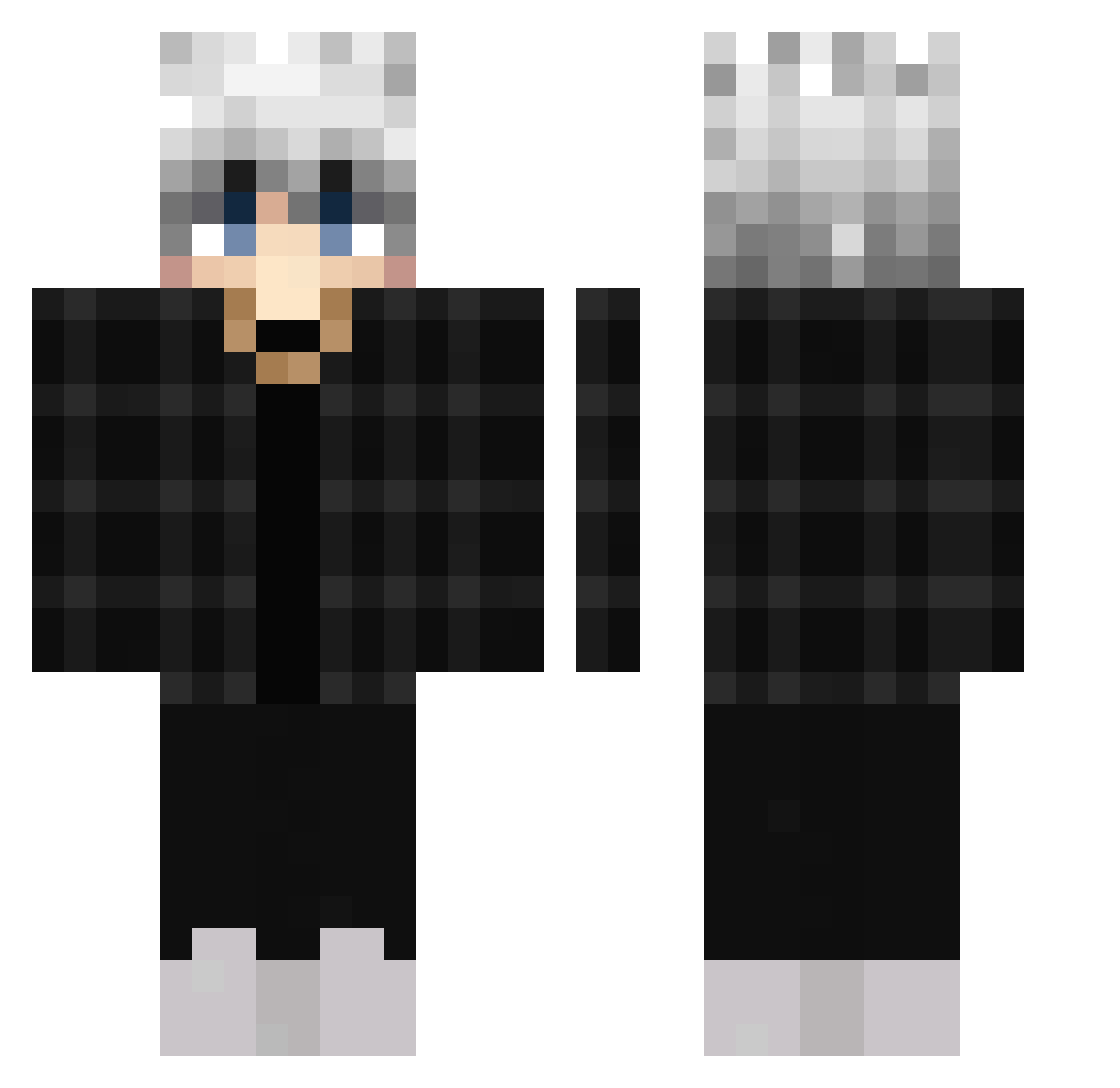 Revolxt Minecraft skin, front and back view