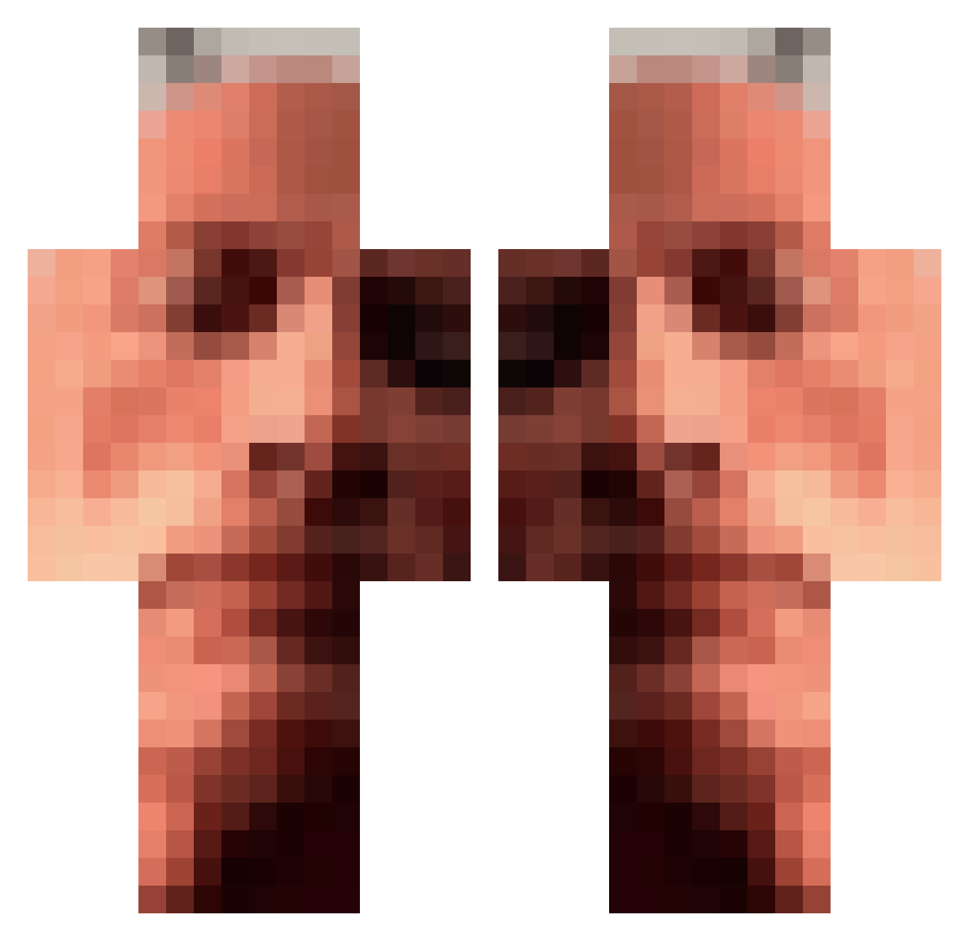 dagadaga Minecraft skin, front and back view