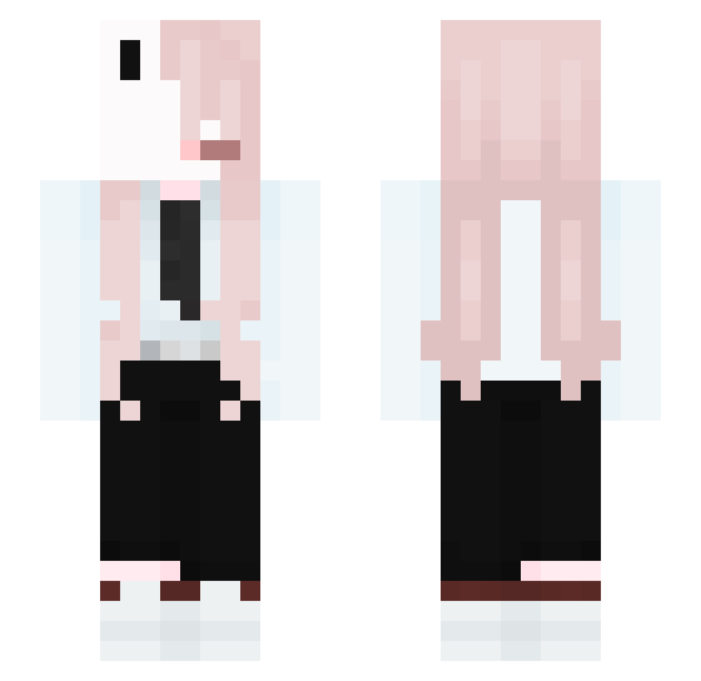 stars_feather Minecraft skin, front and back view