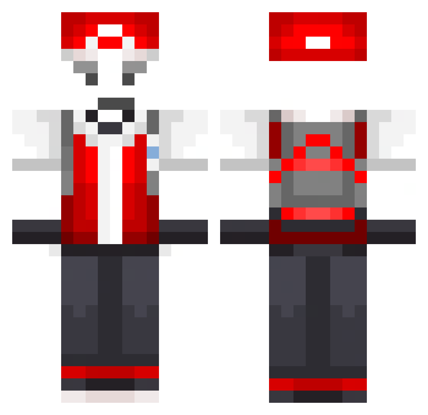 Nslyyyyyyyyyy Minecraft skin, front and back view