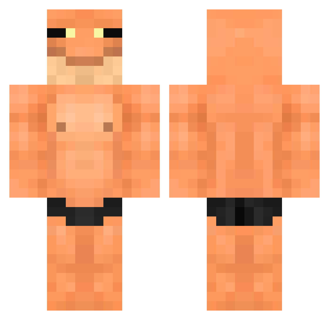 scrap_ Minecraft skin, front and back view