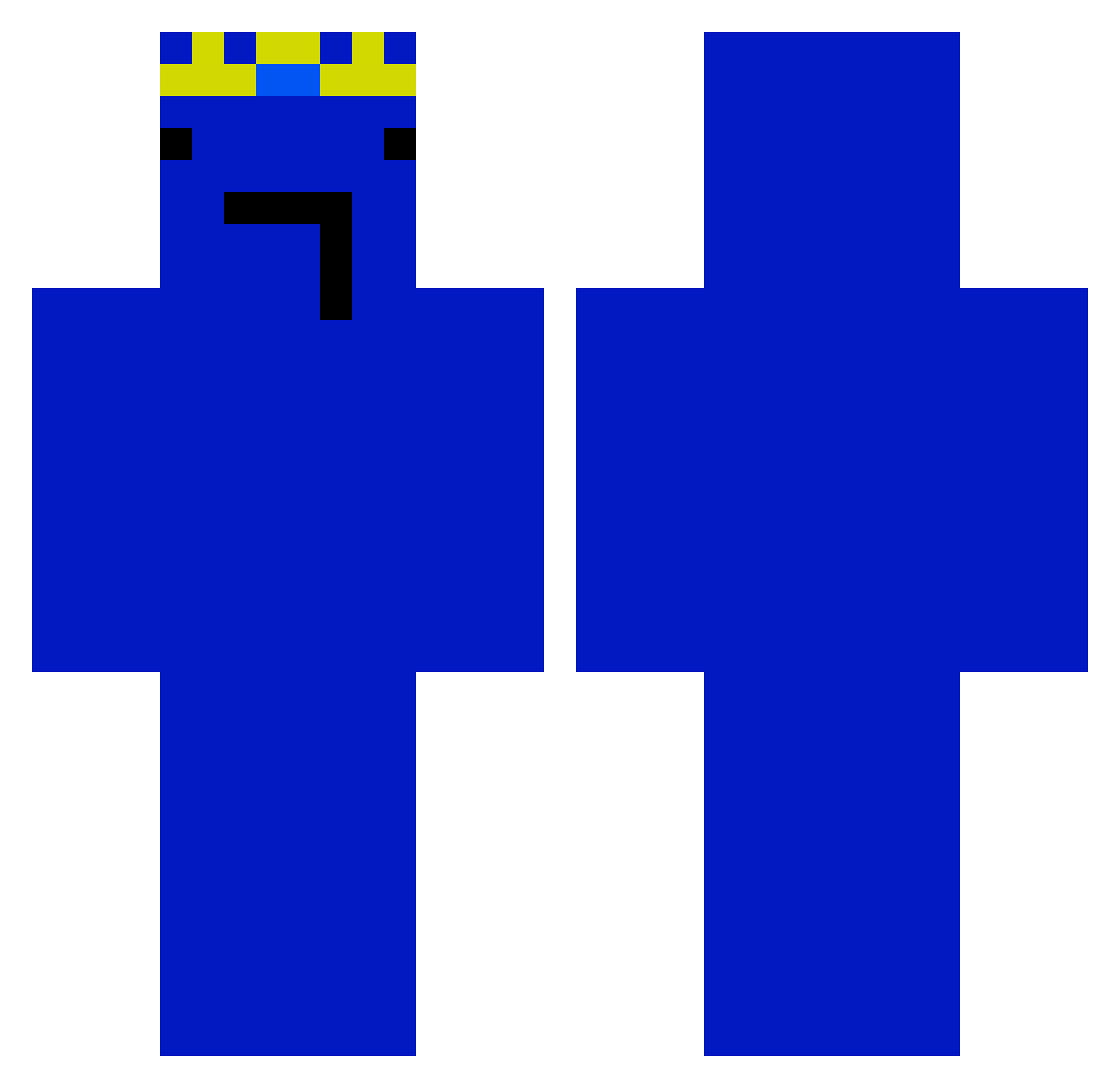 T12839 Minecraft skin, front and back view