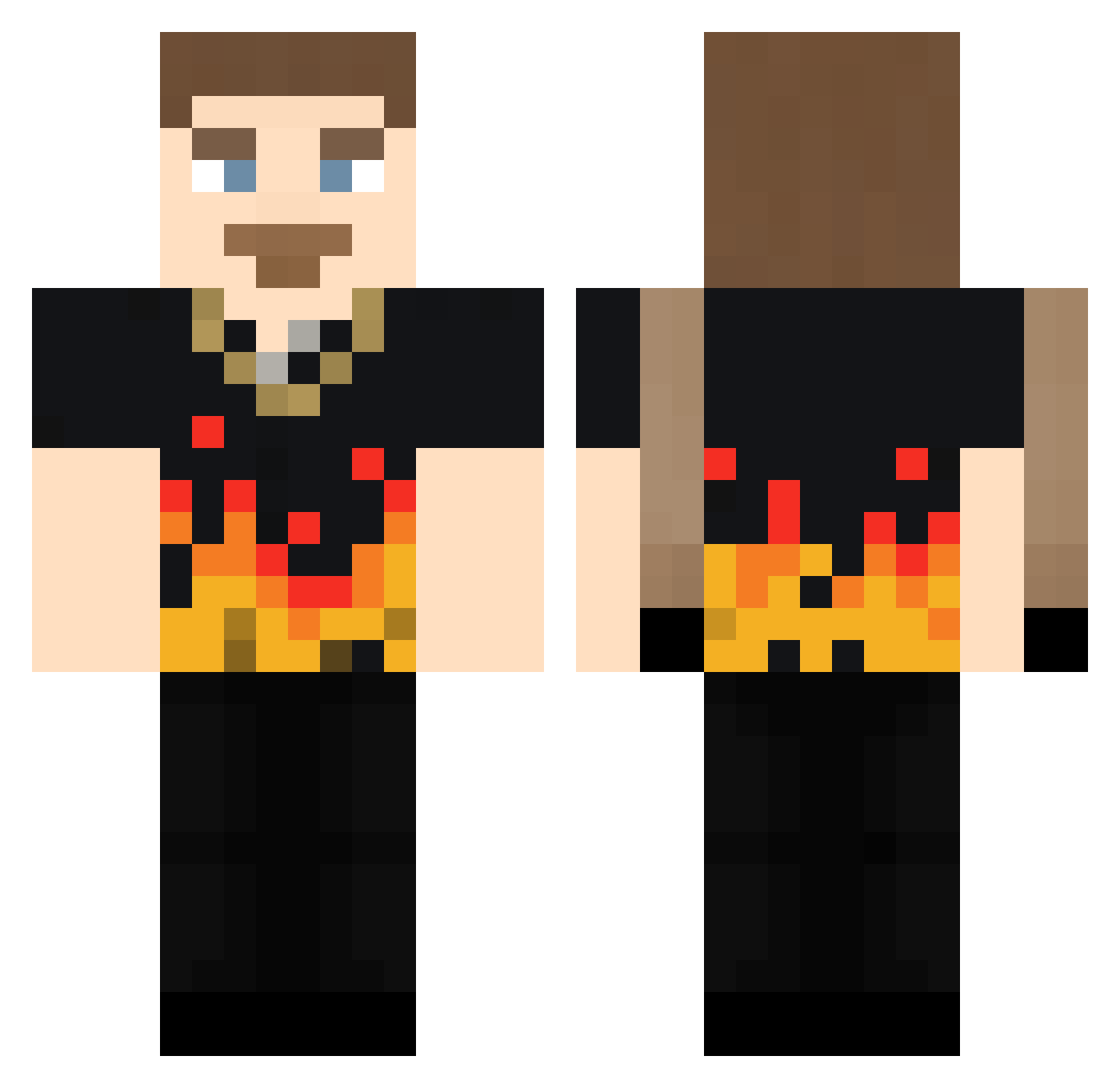 Kros_Of_Dum Minecraft skin, front and back view