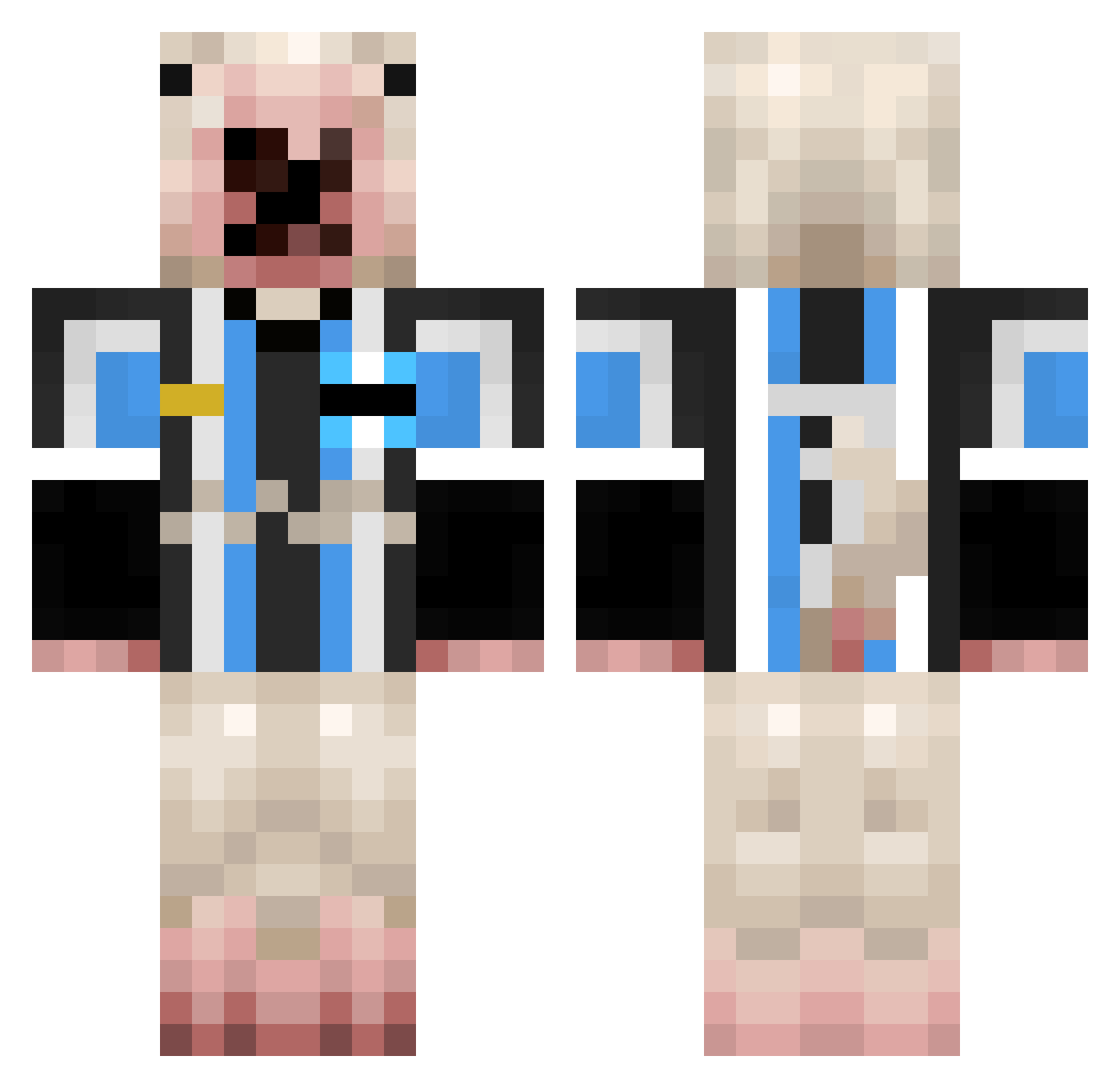 Shoo__ Minecraft skin, front and back view