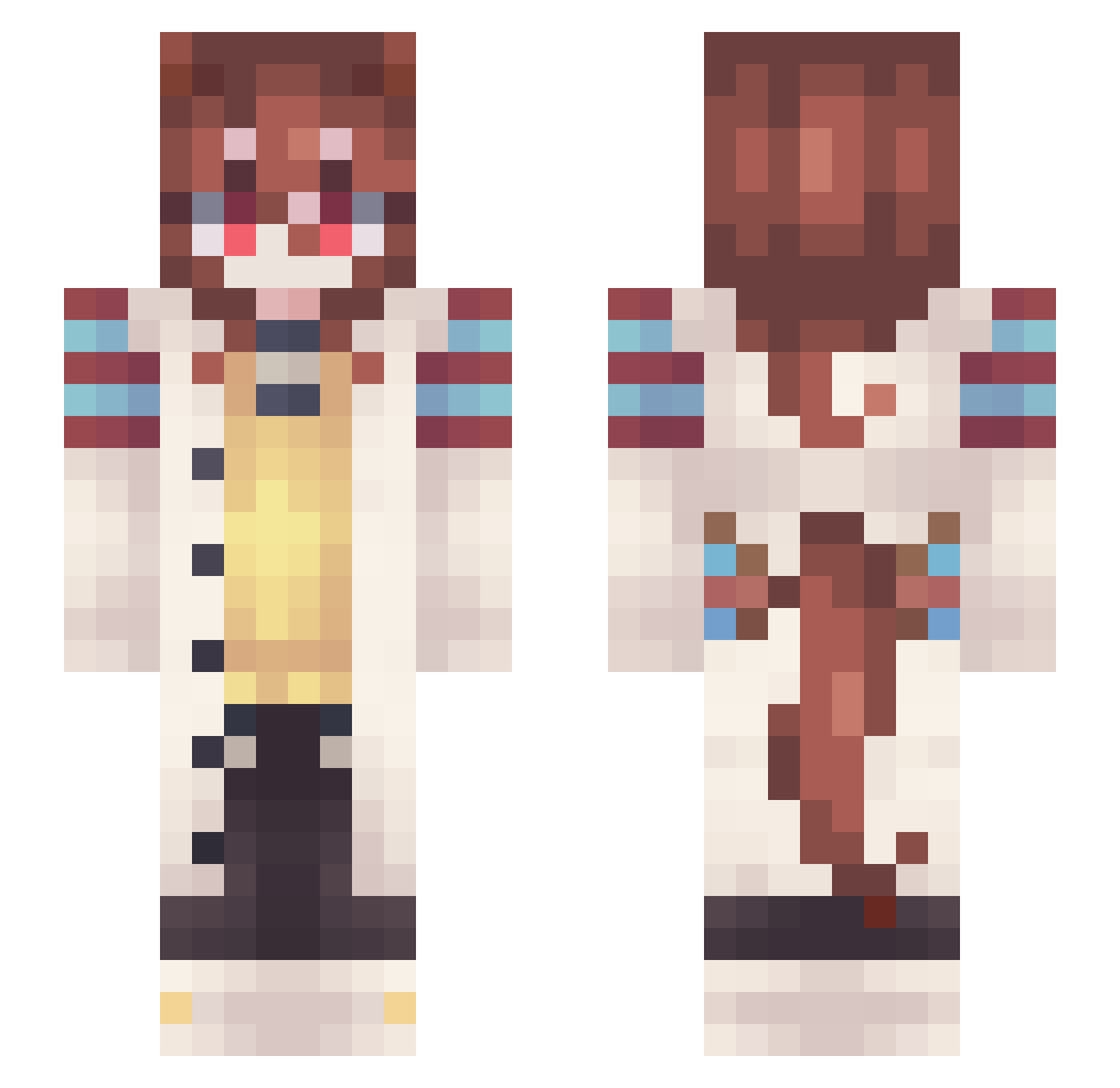 MXakseR Minecraft skin, front and back view