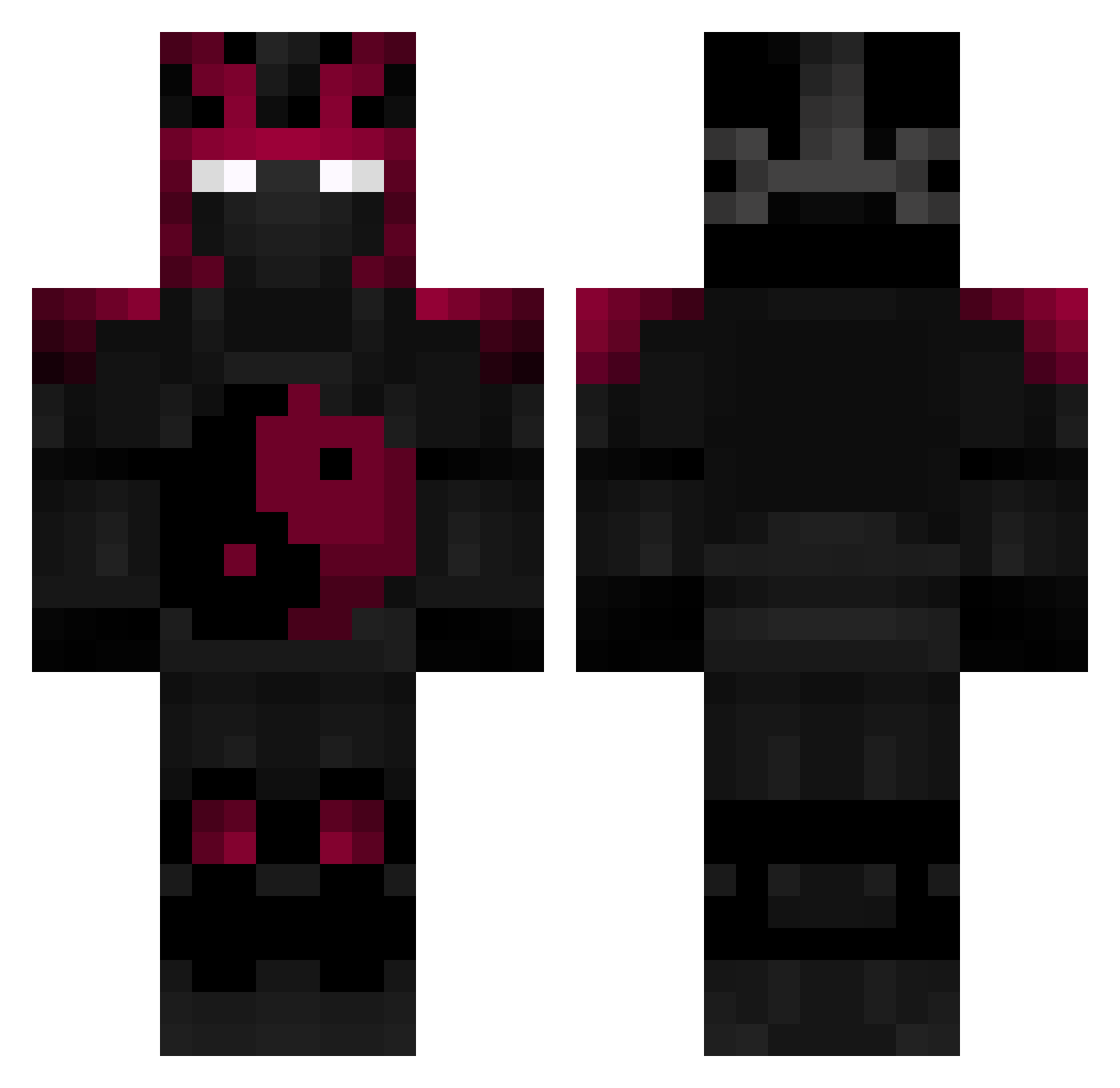 ItzSwayler Minecraft skin, front and back view