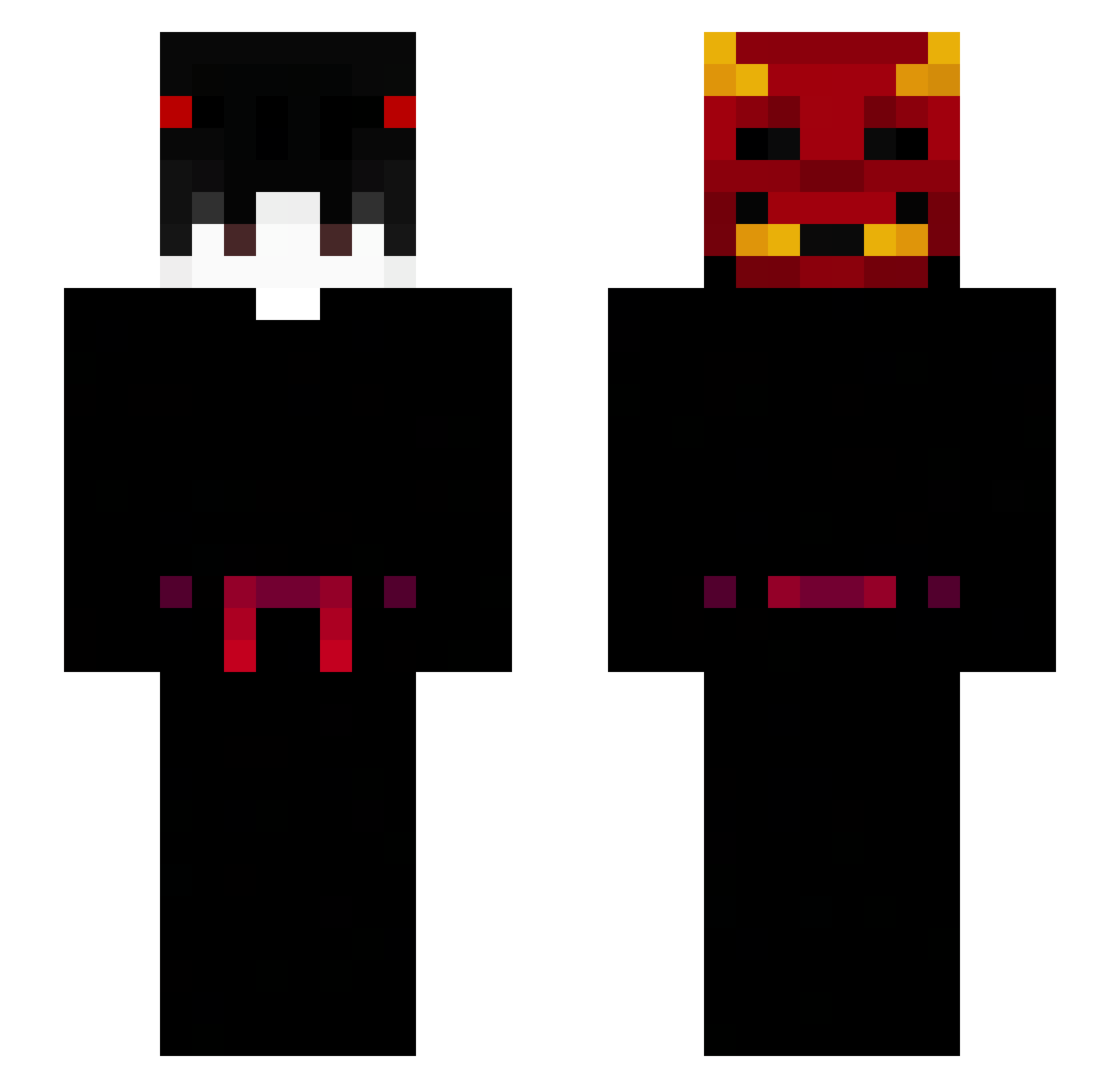 4Struk Minecraft skin, front and back view