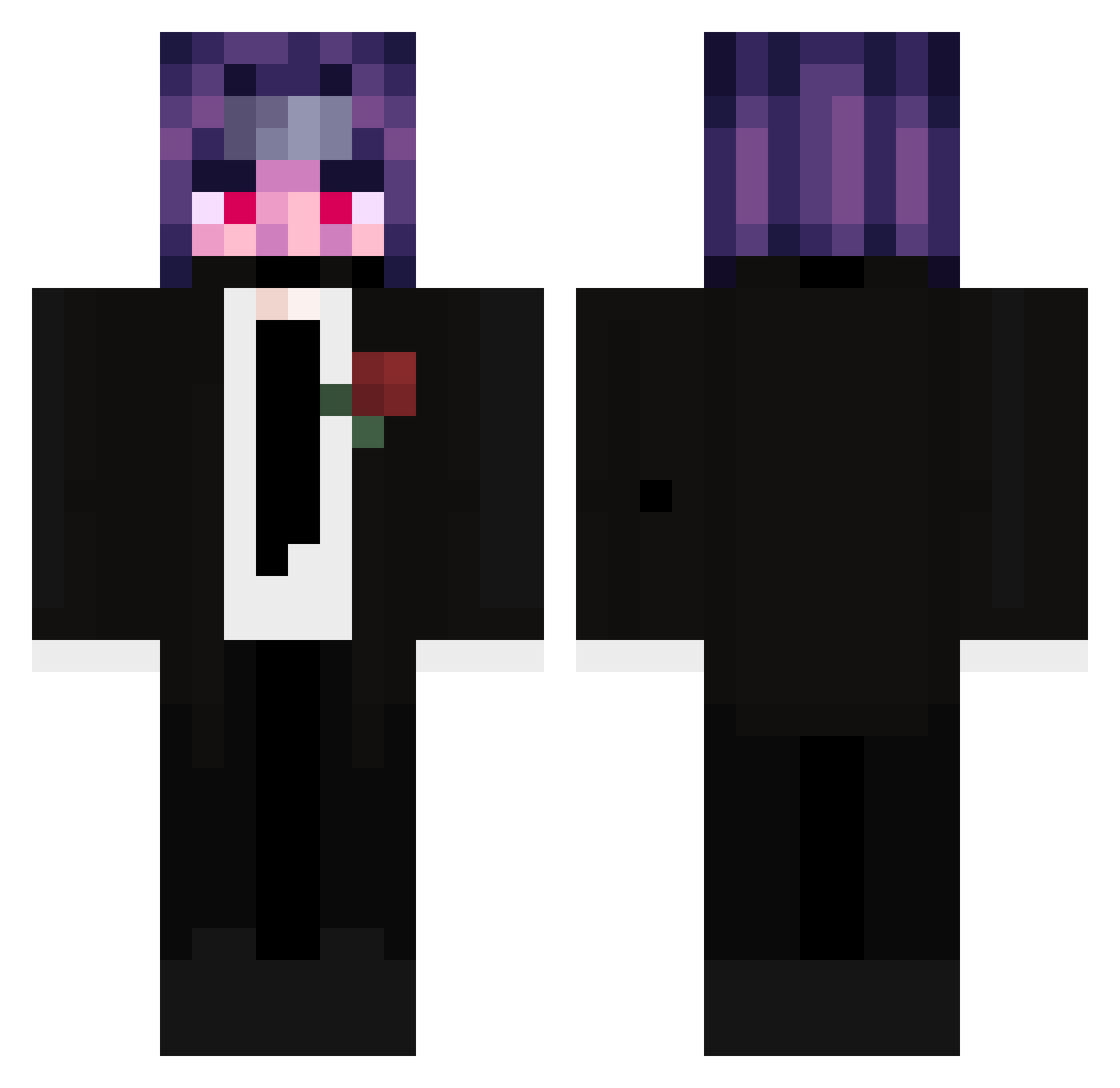 Akashi_Zero Minecraft skin, front and back view