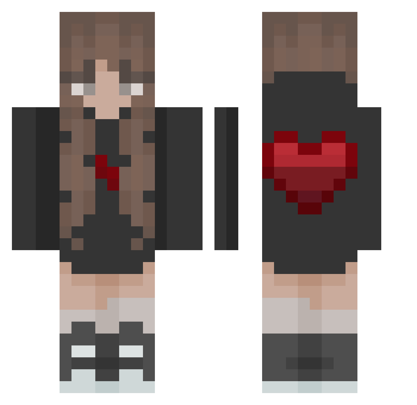 S1MP_G0D Minecraft skin, front and back view