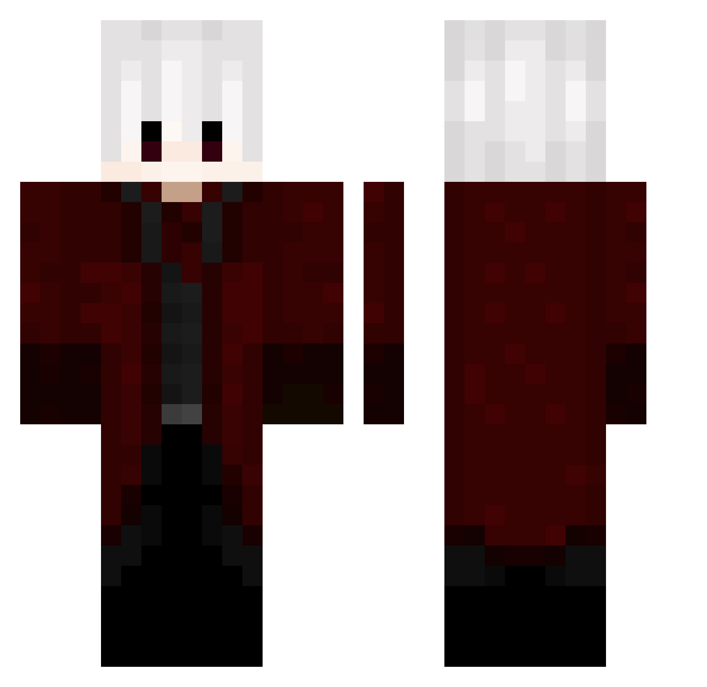 TreyOK Minecraft skin, front and back view