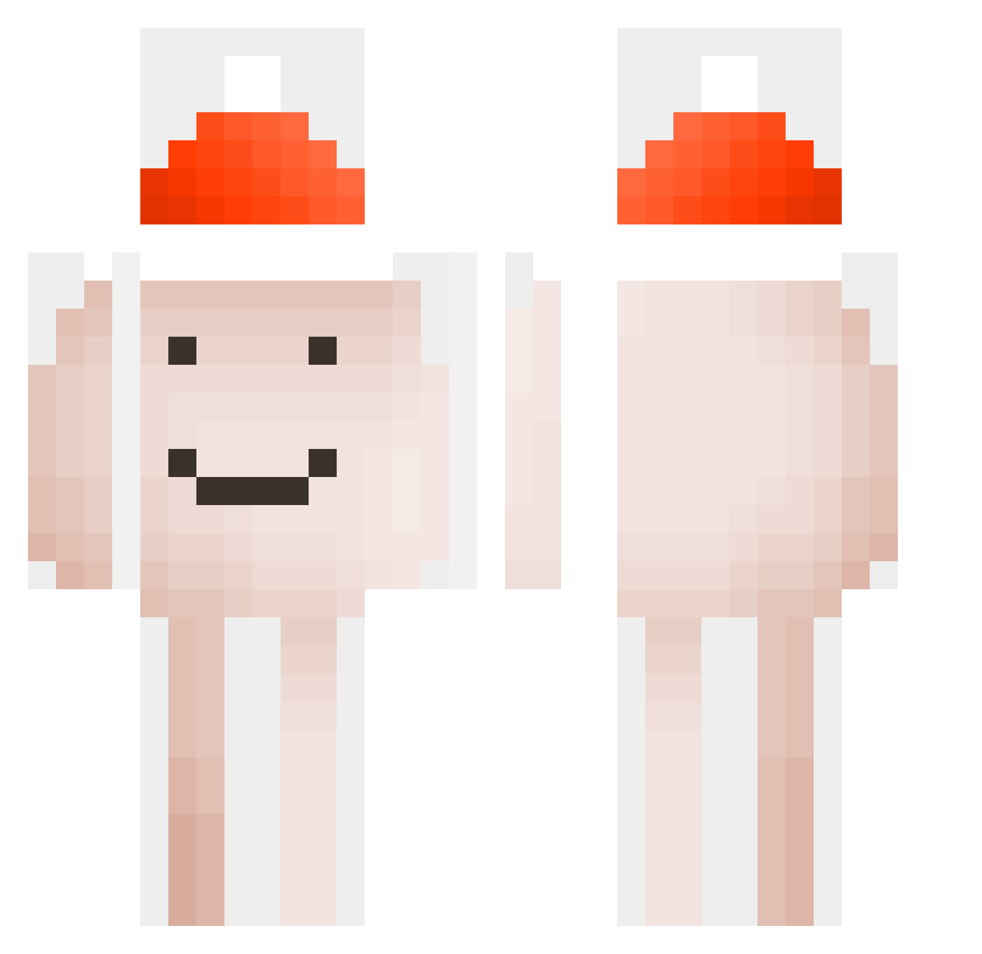 Ebobber Minecraft skin, front and back view