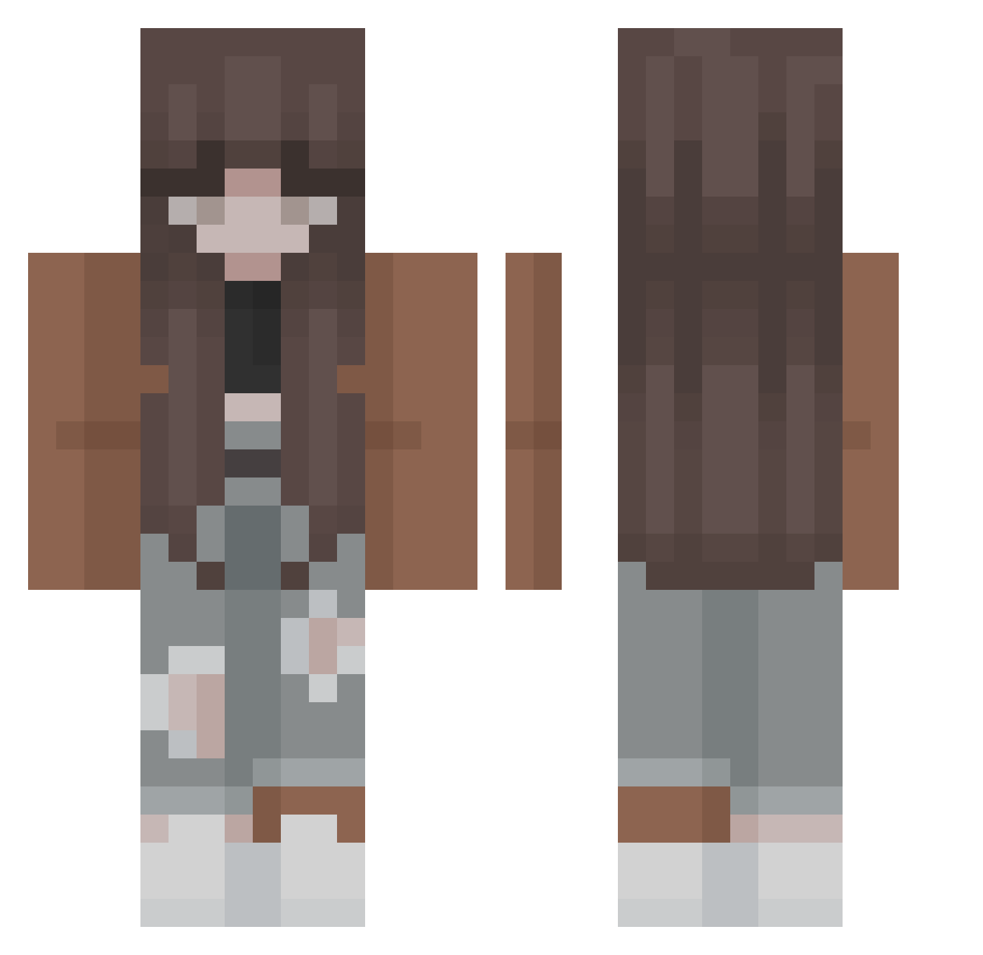 Chardani33 Minecraft skin, front and back view
