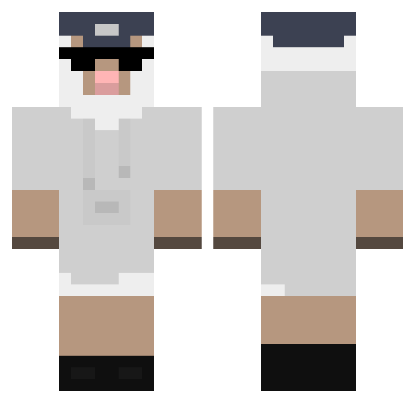 nidesan Minecraft skin, front and back view