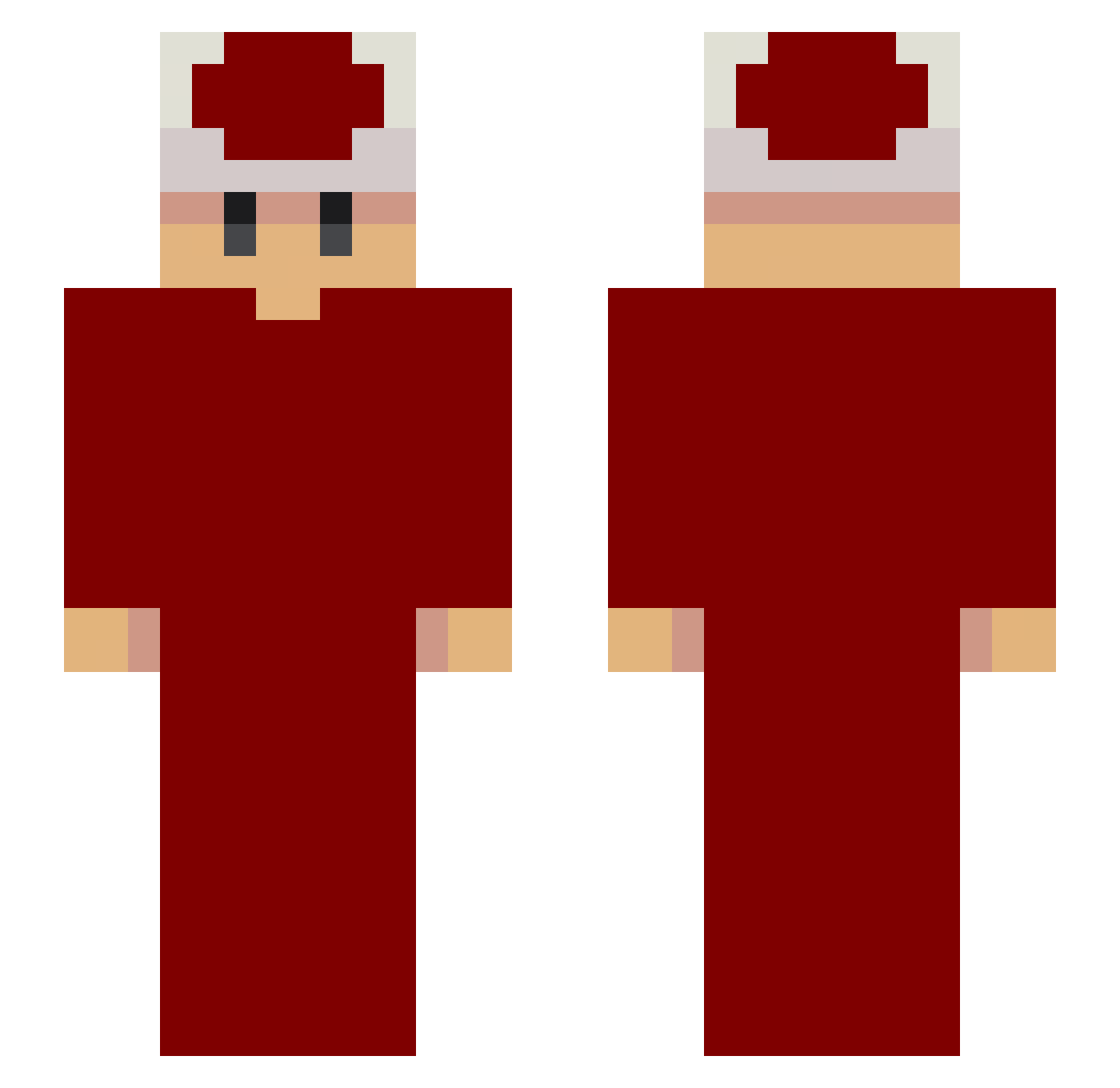 Magnifiers Minecraft skin, front and back view