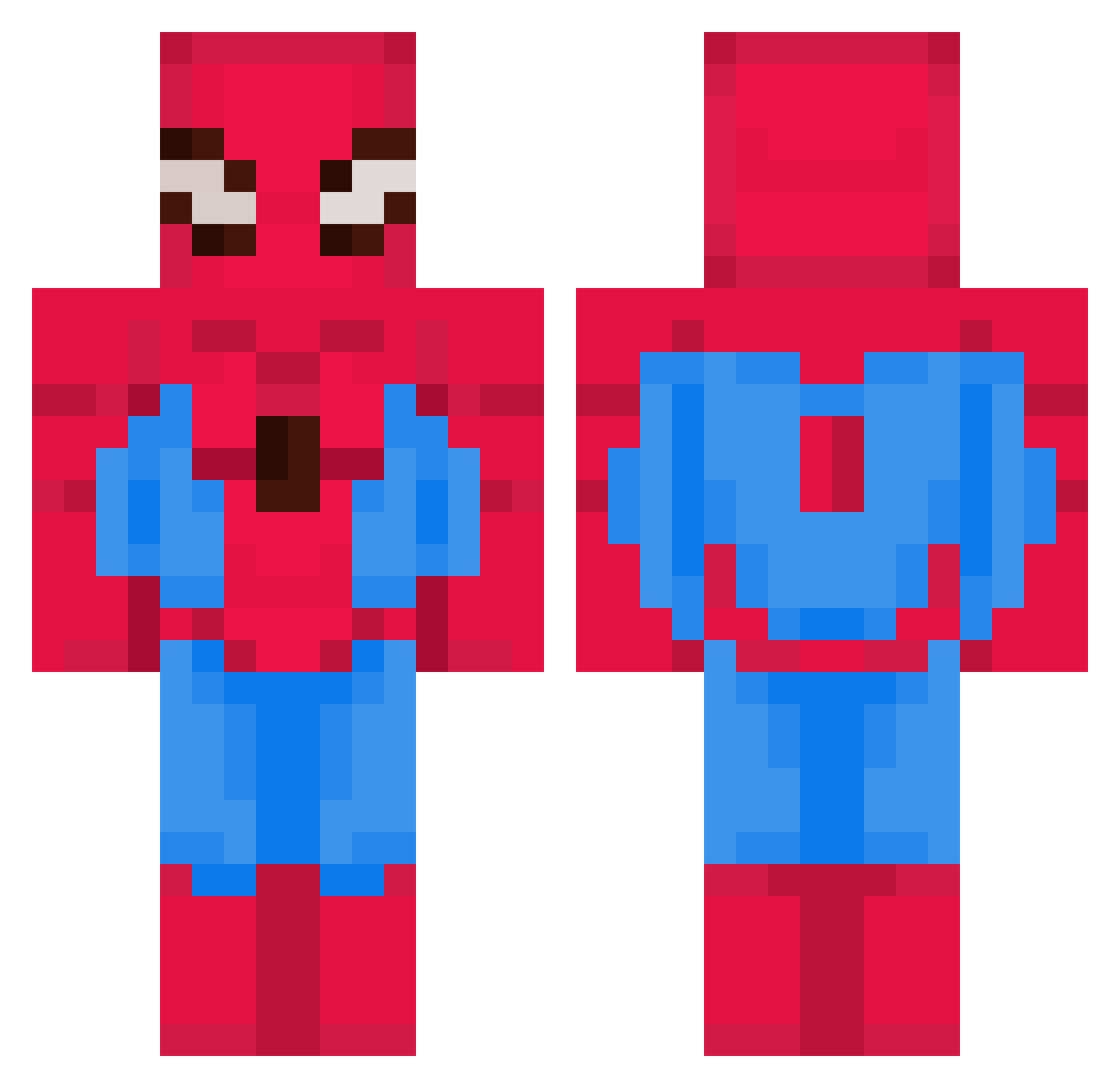 Xsimens7ren Minecraft skin, front and back view