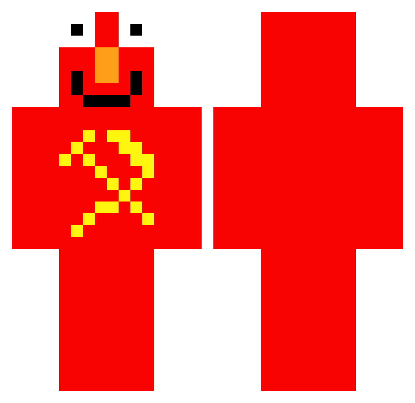 bossyann Minecraft skin, front and back view