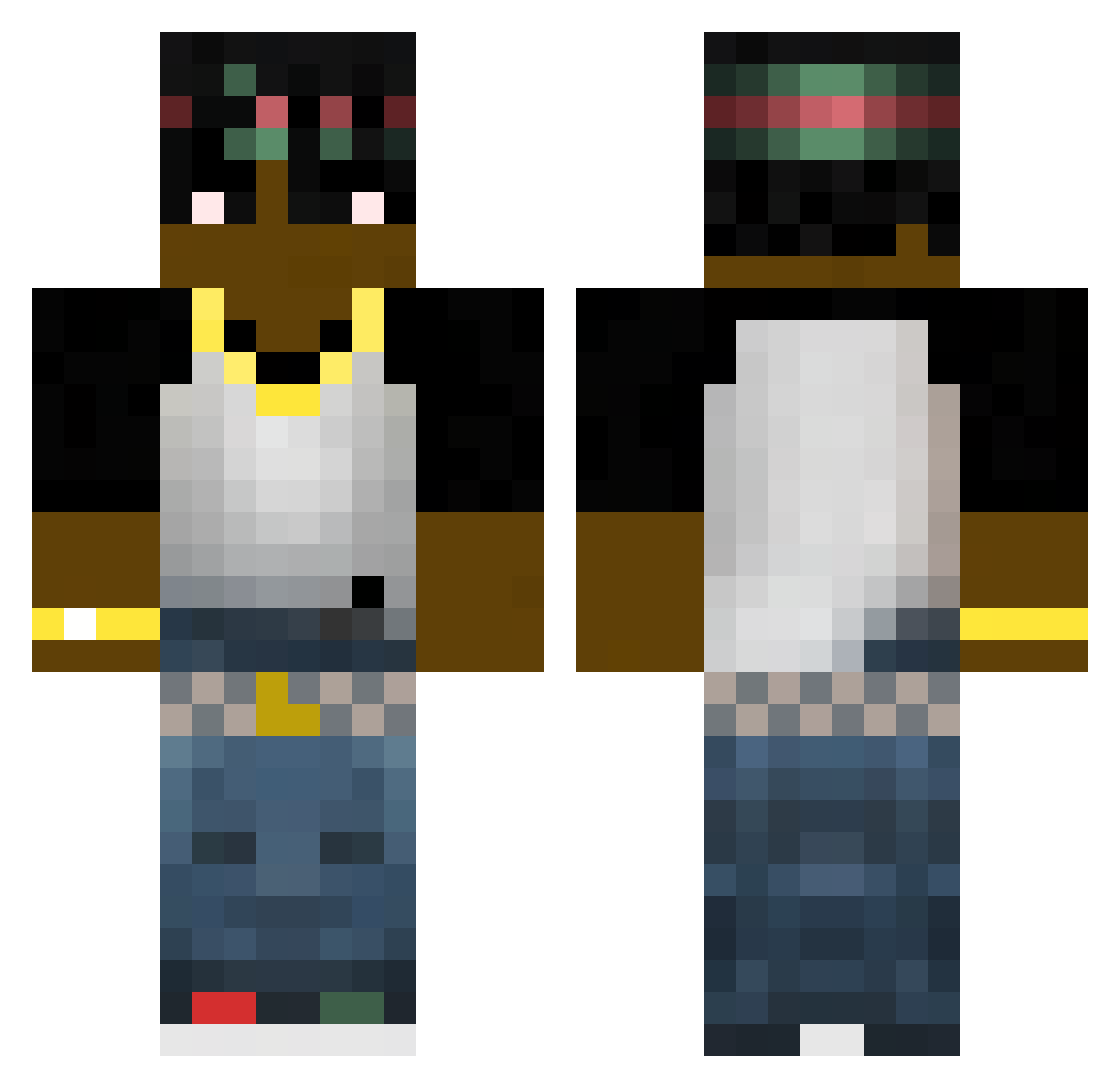 XeNsz Minecraft skin, front and back view