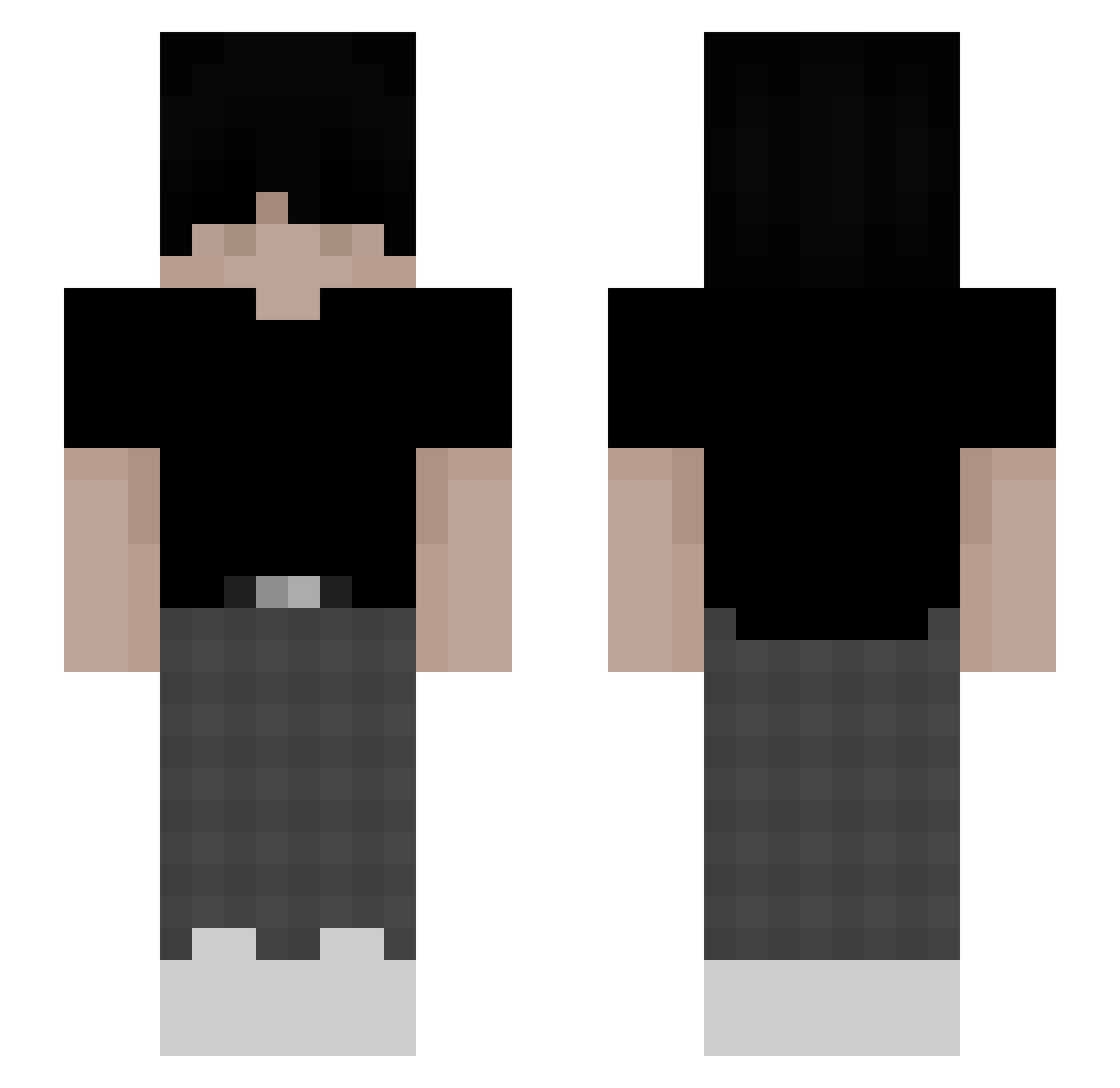 Maruto Minecraft skin, front and back view
