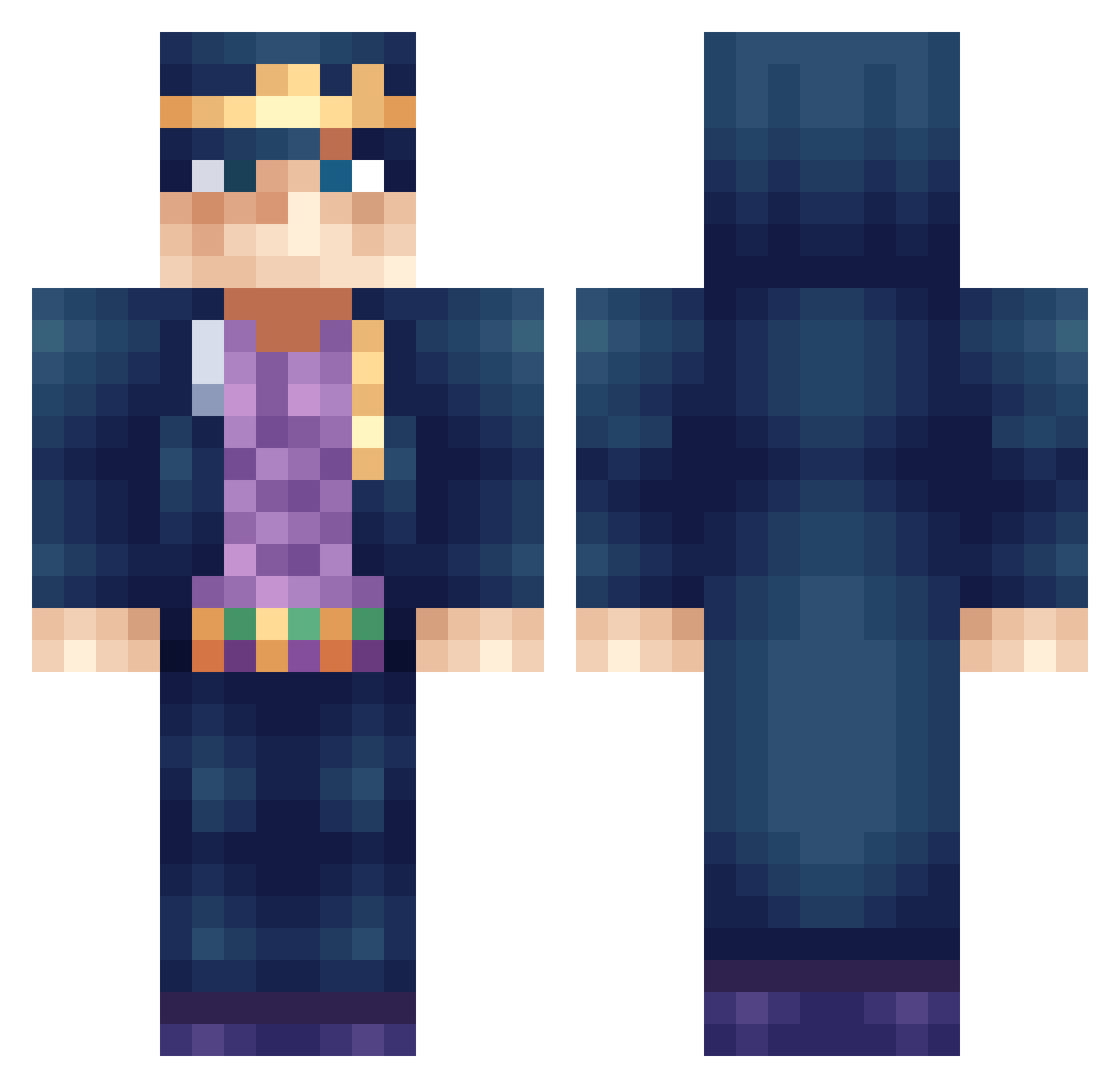 AstrixXxgod Minecraft skin, front and back view