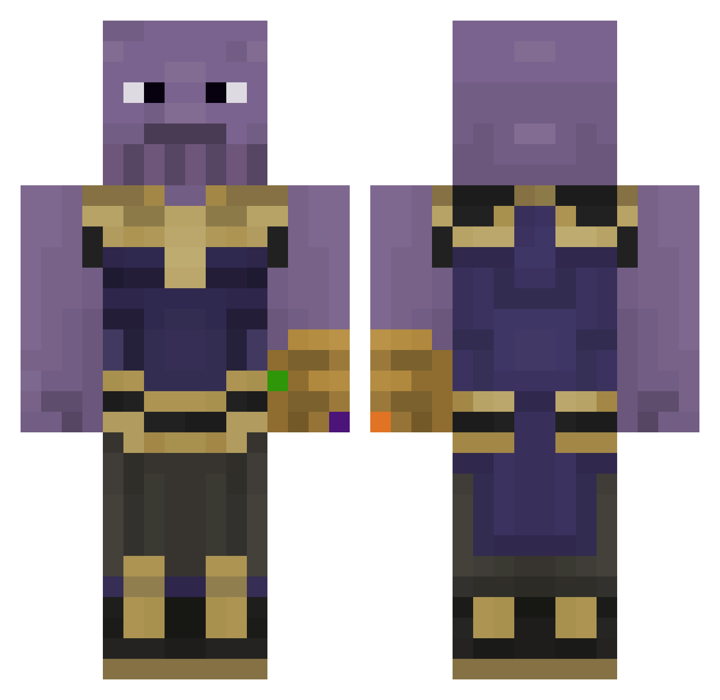 Zeyad_Playz Minecraft skin, front and back view