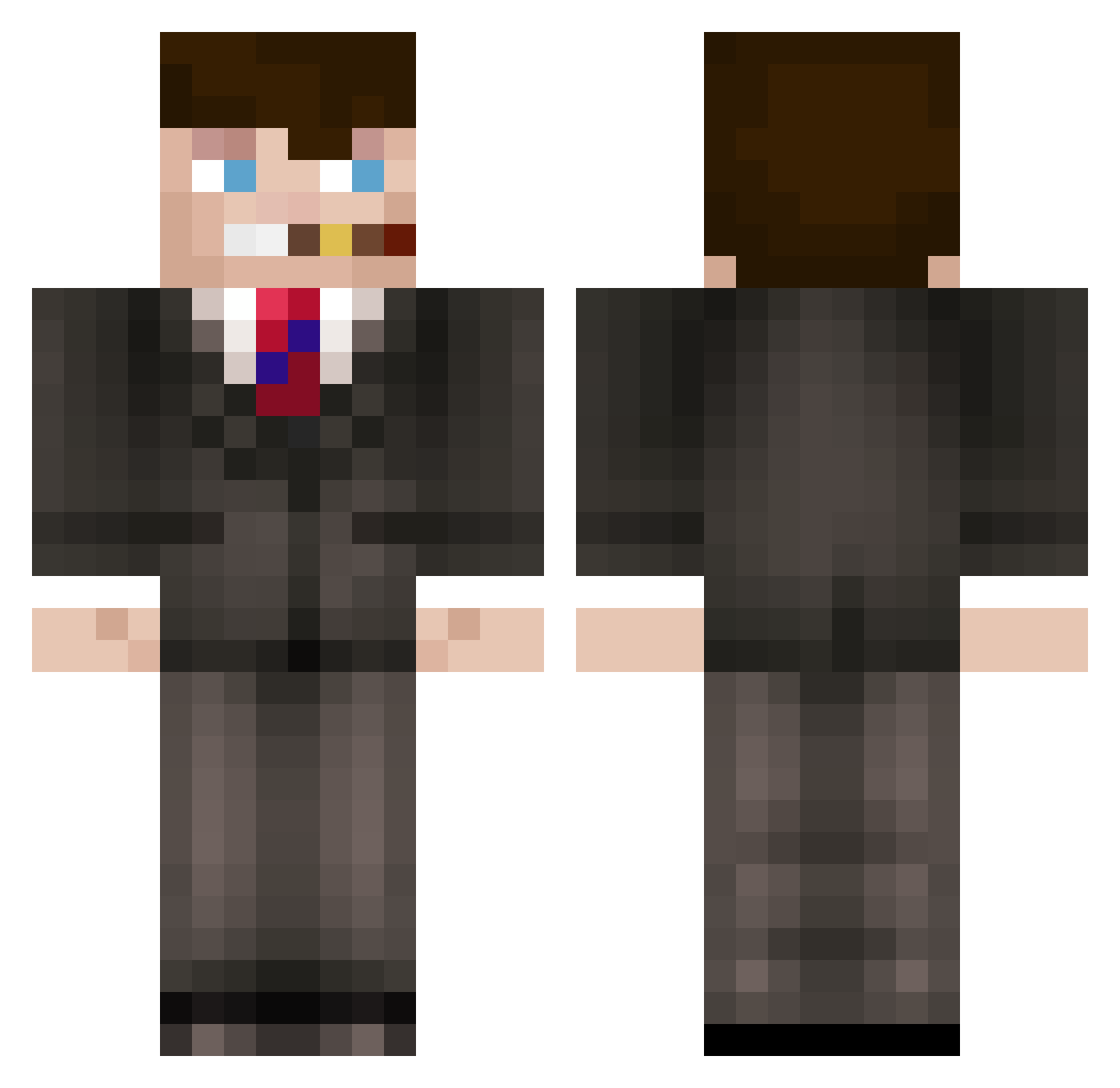 chicken290 Minecraft skin, front and back view