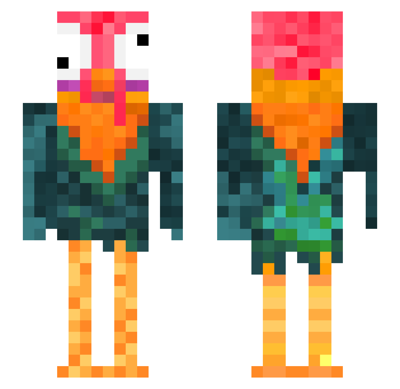 HA700N Minecraft skin, front and back view