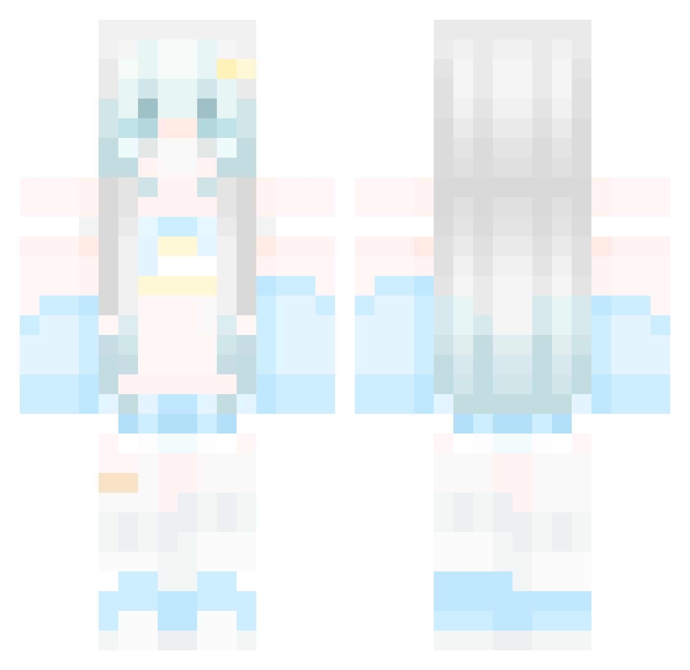 SkyStorm_ Minecraft skin, front and back view