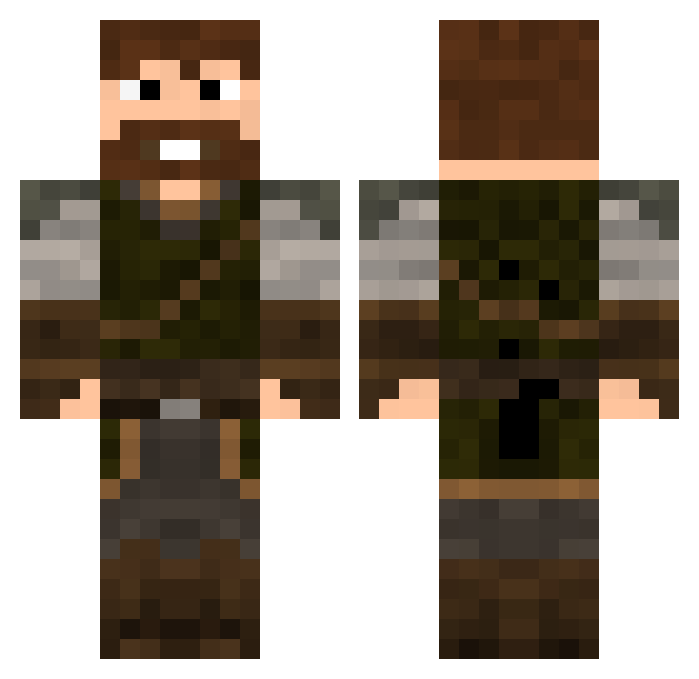 RidderHugo Minecraft skin, front and back view